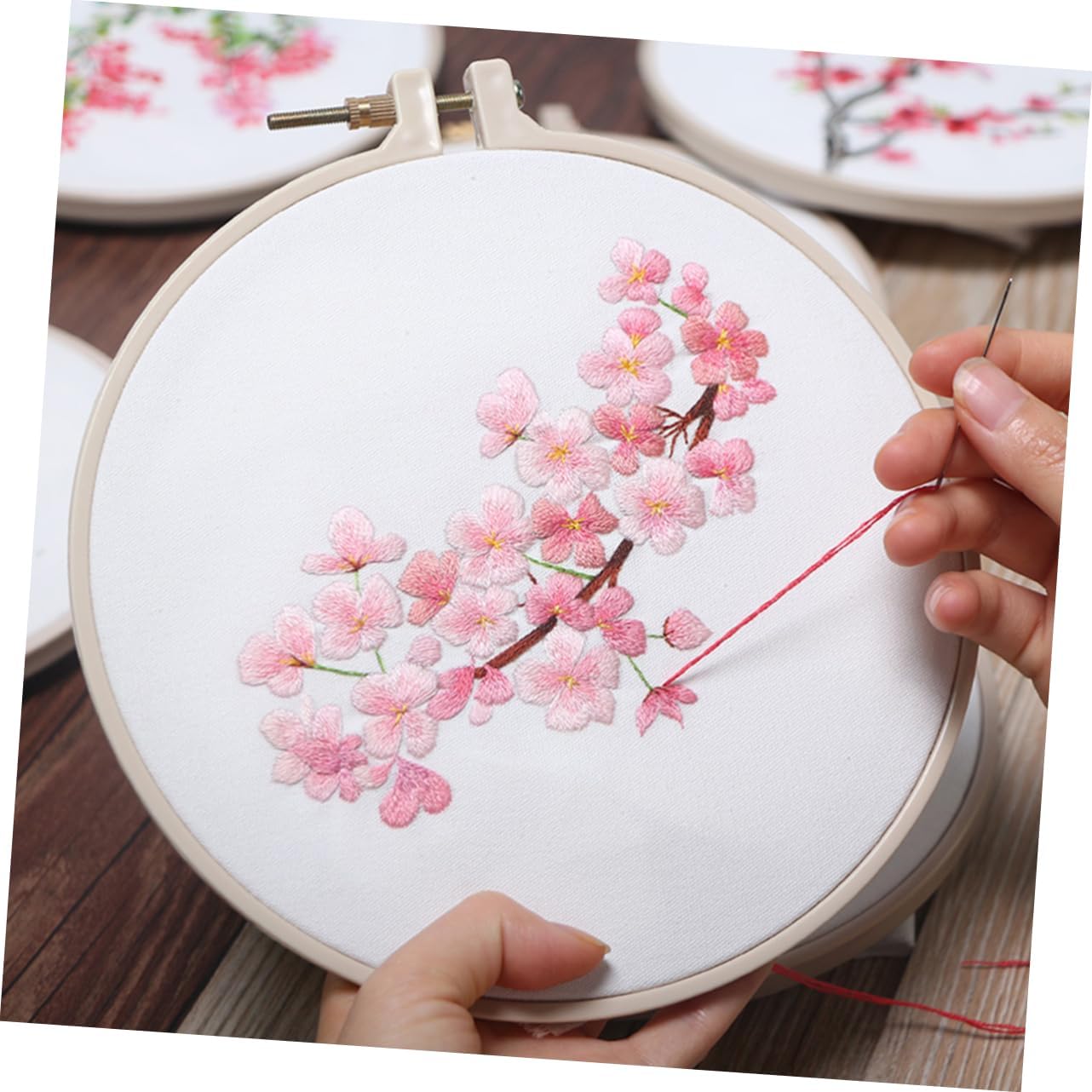 Gadpiparty 6pcs - Fabric Cotton Needlework Material for Handmade Embroidery Projects for Crafting and Creating Art