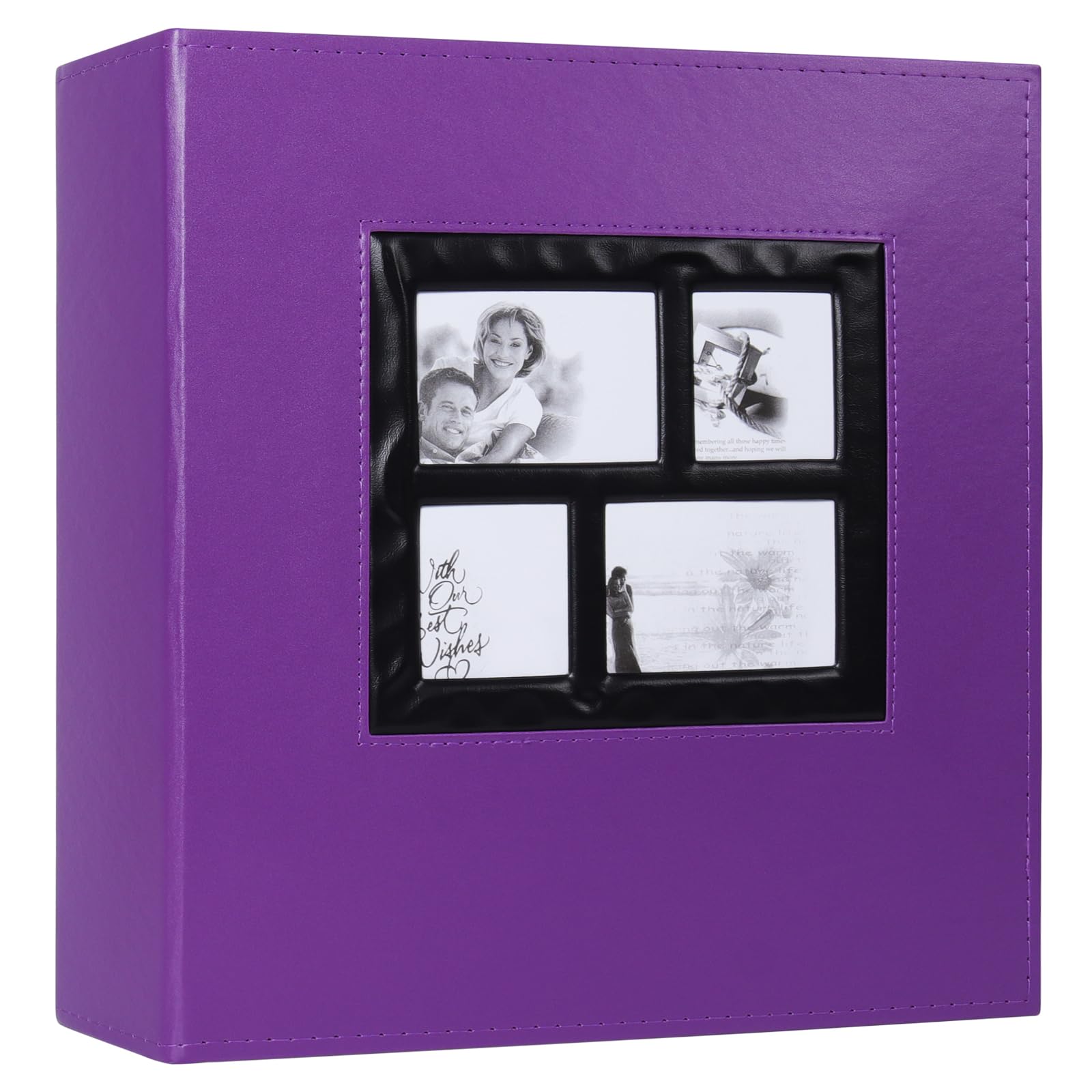 RECUTMS Photo Album 4x6 1000 Pockets Photos, Extra Large Capacity Family Wedding Picture Albums Holds 1000 Horizontal and Vertical Photos (Purple)
