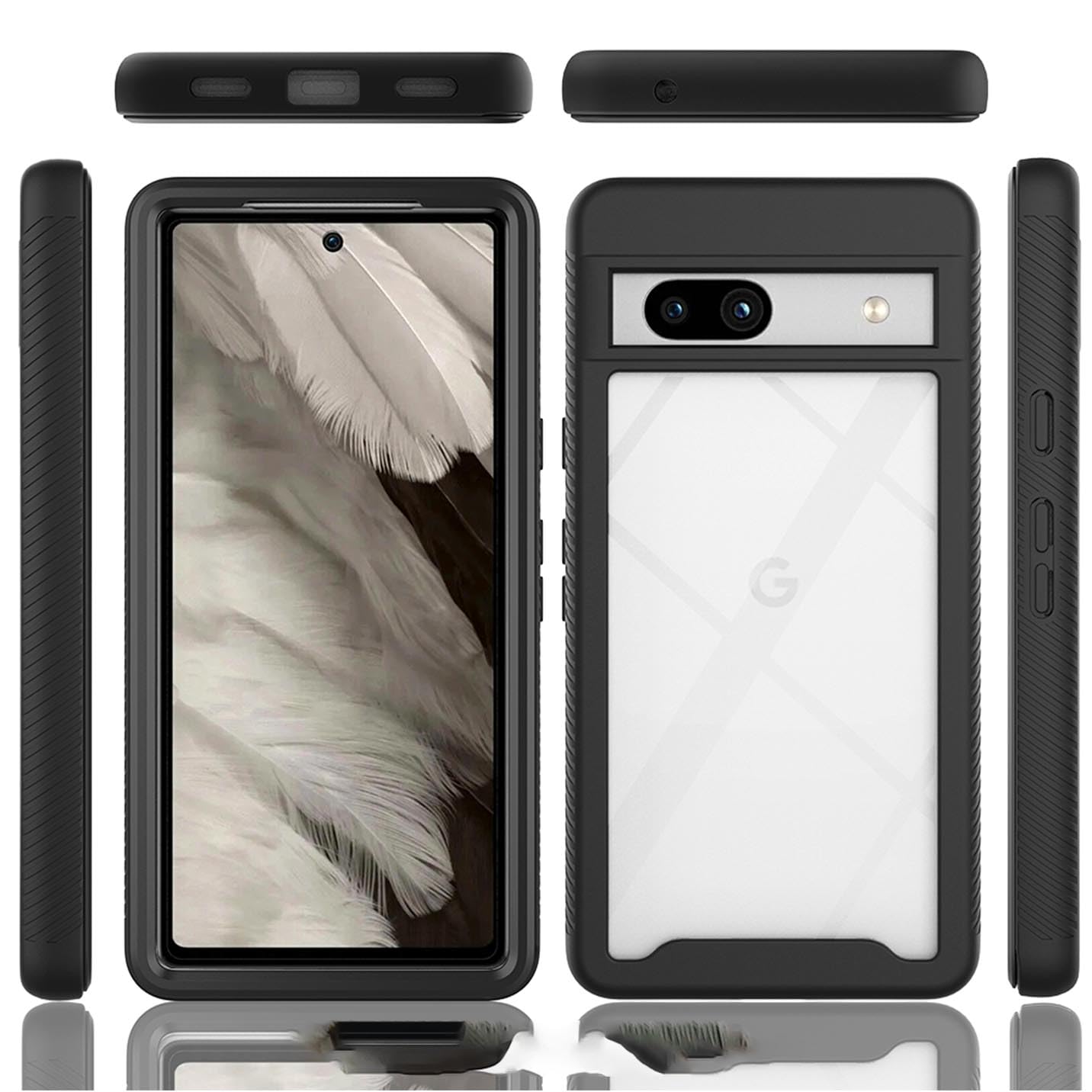 BORYA Leder Hülle für Google Pixel 9a, Preiu PU TPU Buper Handyhülle