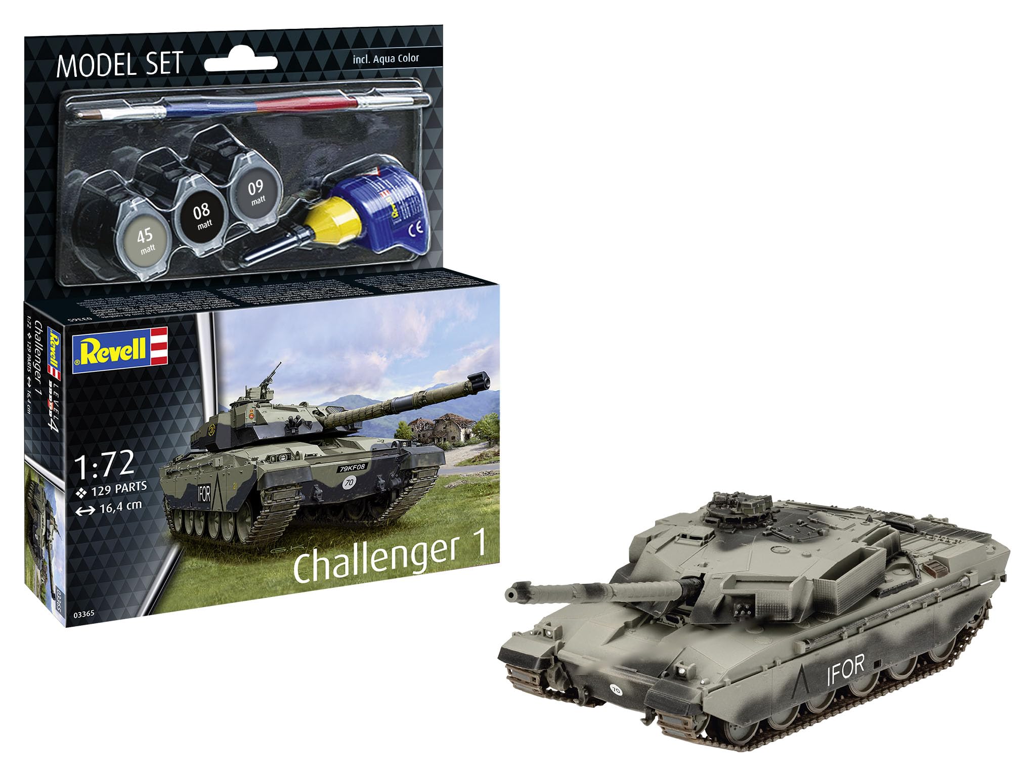 Revell 1/72 Challenger 1 Tank Military Model kit Paint Glue
