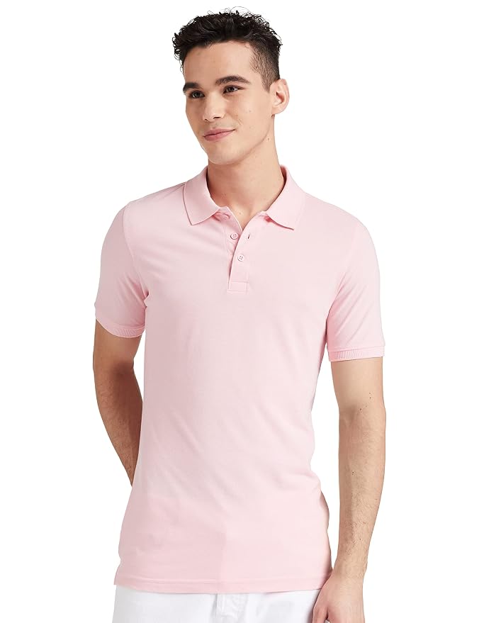 Amazon Brand – Symbol Men’s Cotton Rich Solid Polo Tshirt(Available in Plus Sizes and Combo Pack of 2)