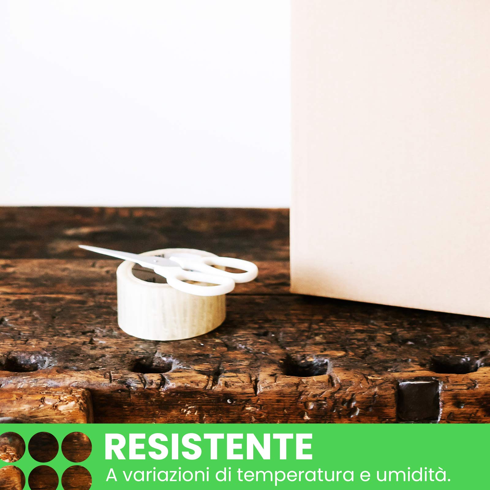 ImballaggiPer Nastro Adesivo Trasparente, Rotolo di Nastro Adesivo per Imballare e Spedire Oggetti Fragili, H4,8 cm L66 mt, 36 pezzi