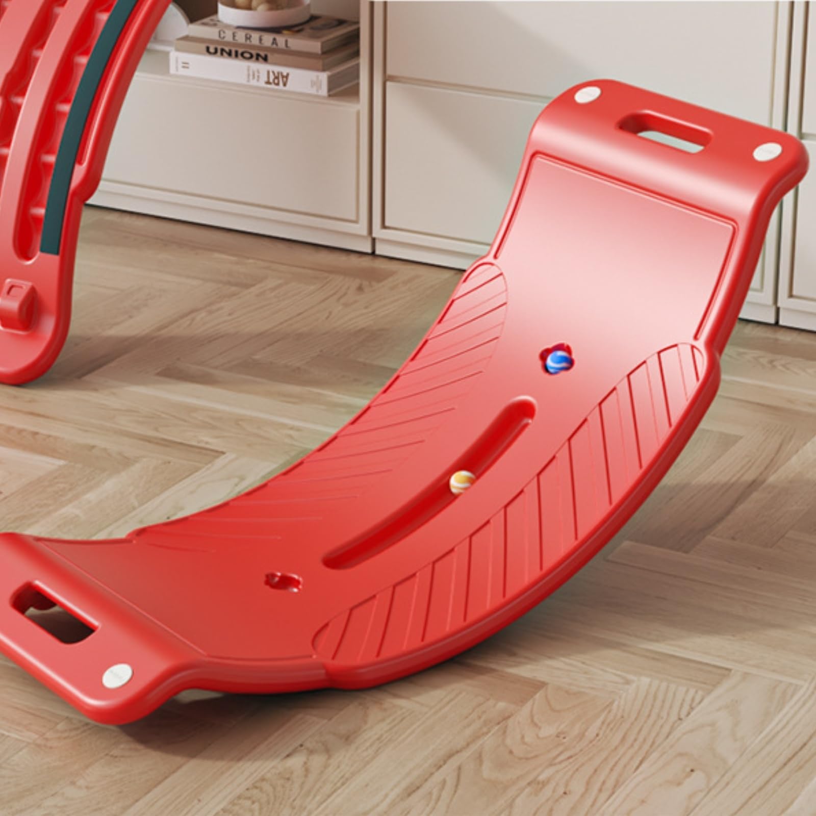 F Fityle Tabla de Equilibrio Infantil Tabla de Balance Tablero Oscilante Juguete Sensorial Desarrollo Motor Grueso y Pista de Bolas y Construcción Sólida Hasta, Array, Morado