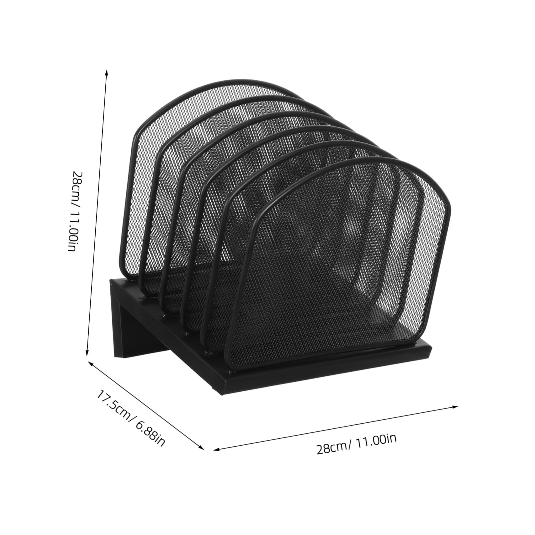 Organizer da Scrivania in Metallo Resistente Porta Documenti Verticale Multi-scomparto Portapenne e Raccoglitori per Ufficio e Studio Leggero e Facile da Spostare