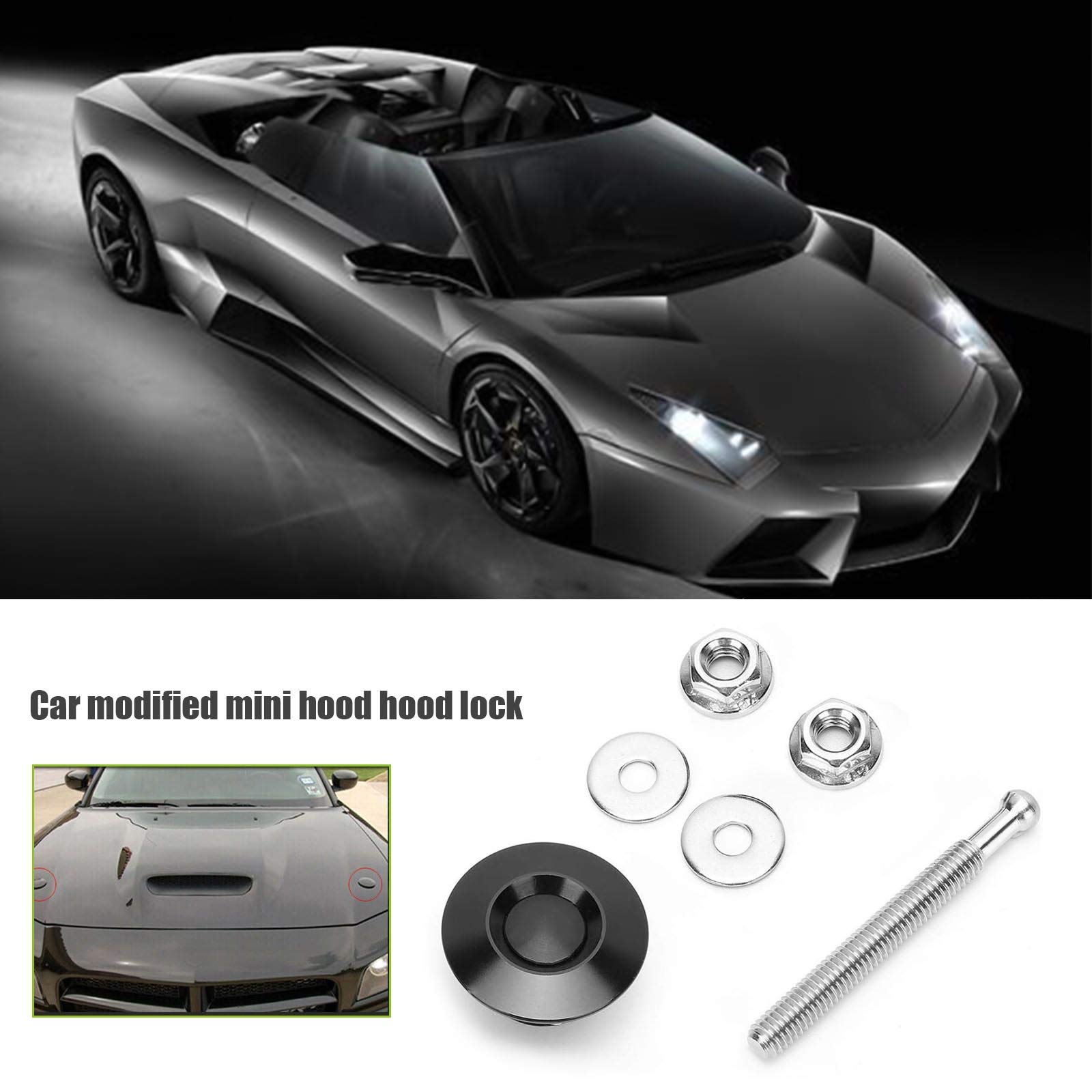 2 chiusure a sgancio rapido da 30 mm universali per veicoli, mini kit di clip di bloccaggio a pulsante per cofano in lega di alluminio per auto, paraurti, targa o fai da te