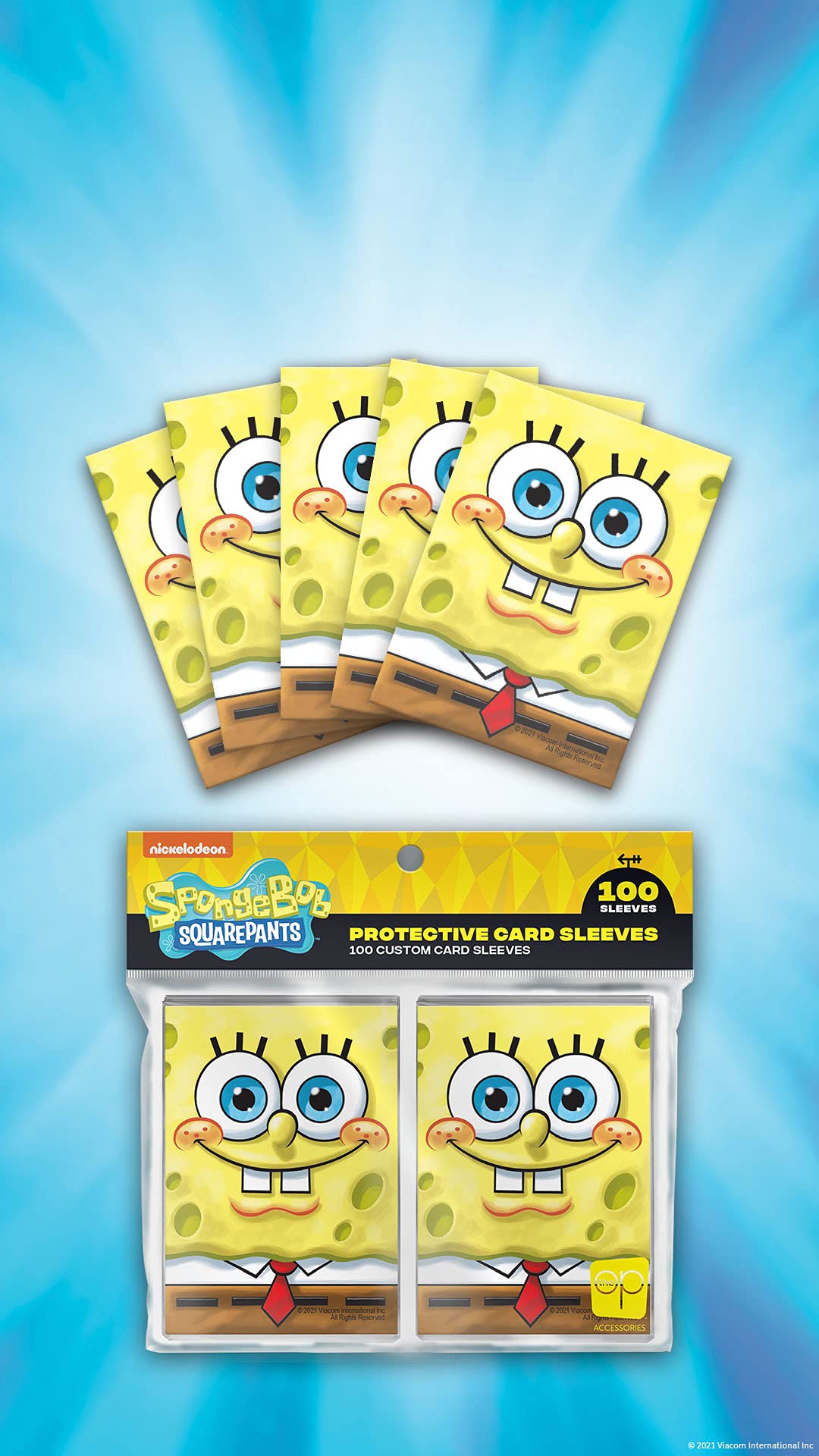 Amazon.com: Spongebob Squarepants Premium Card Sleeves | 100 Card Protector  Sleeves | 64mm x 89mm Oversized Sleeves Fit Standard Size Playing Cards &  Collector Cards | Cardsleeve Back Artwork Featuring Spongebob : Toys & Games