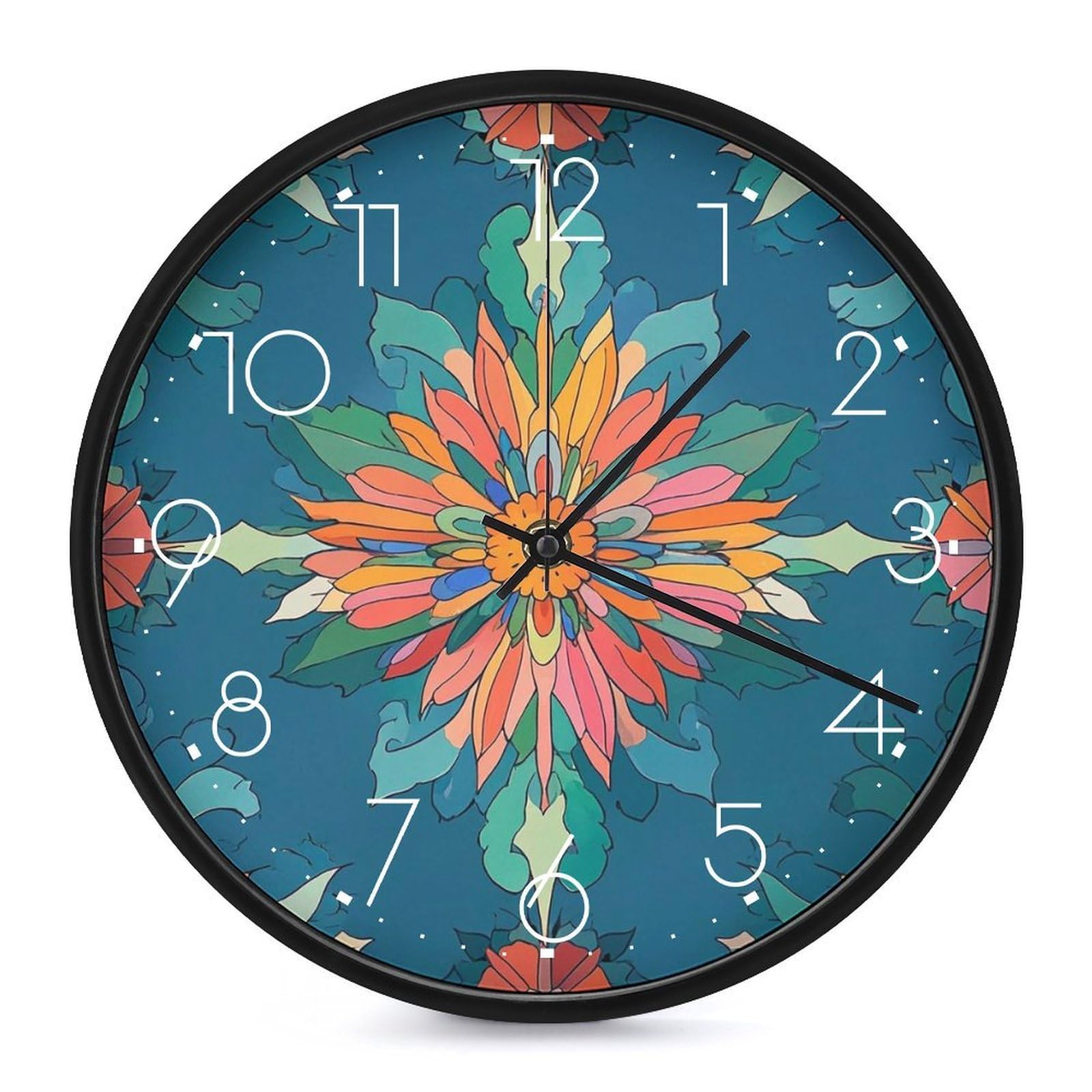 Horloge murale blanche de 25,4 cm au design épuré pour une décoration soignée