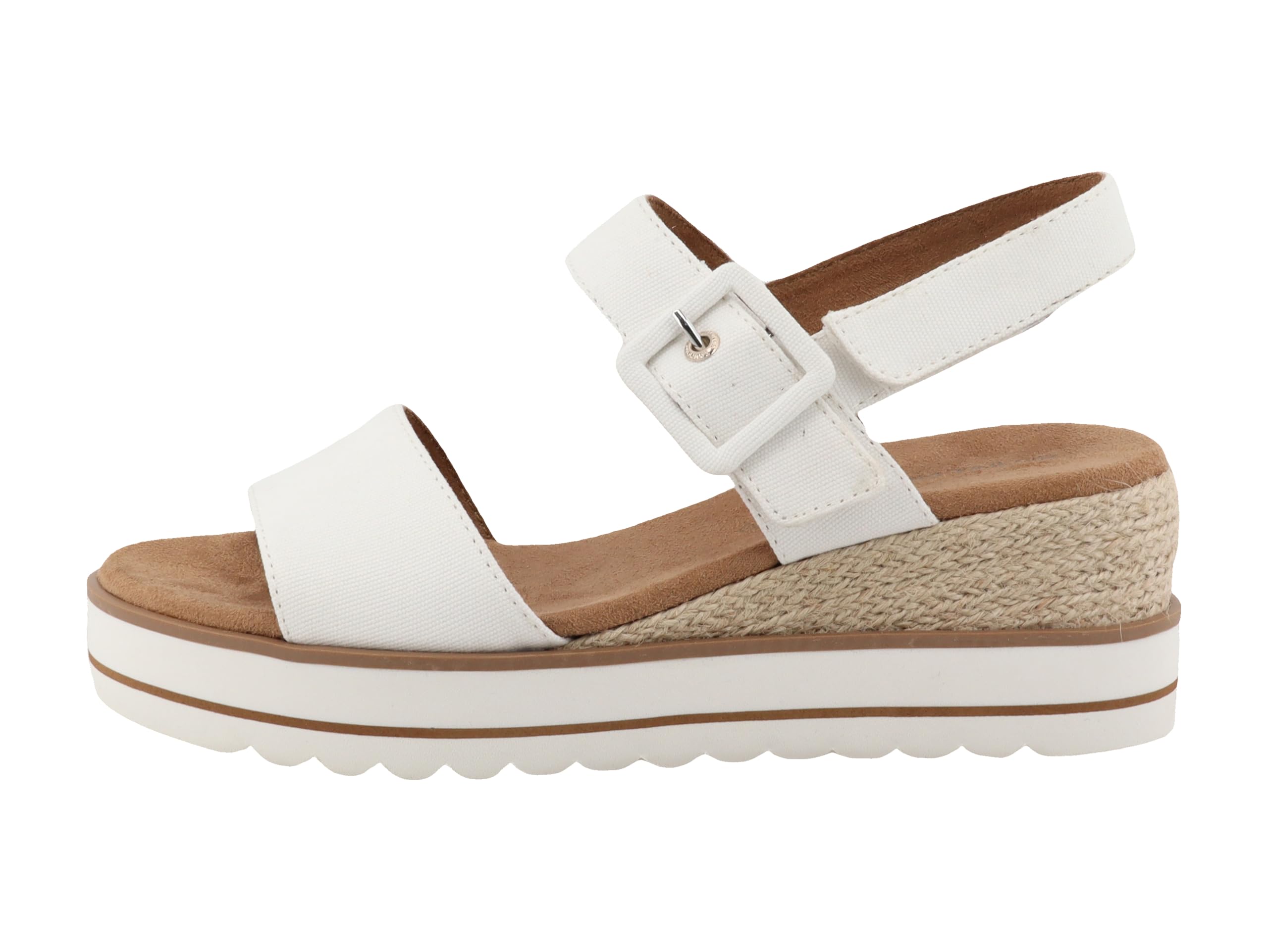 TOM TAILOR Women's 9590210001 Wedge Sandals, White, 8 UK
