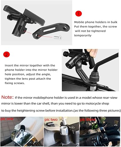 Miniatura 7 de XZLDSD Para Honda Goldwing 1800 GL1800 2022 motocicleta CNC manillar teléfono celular GPS soporte