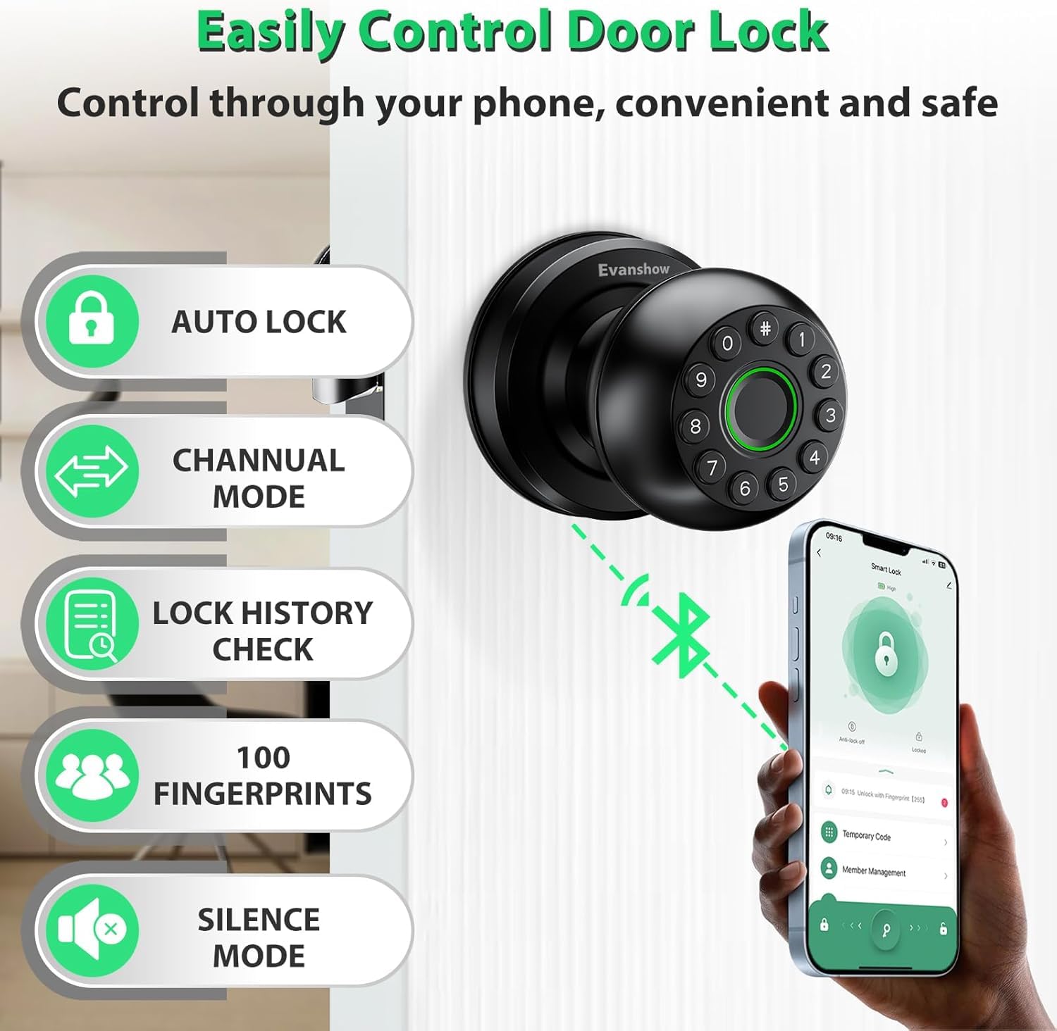 Smart Fingerprint Door Lock - Keyless Entry -7