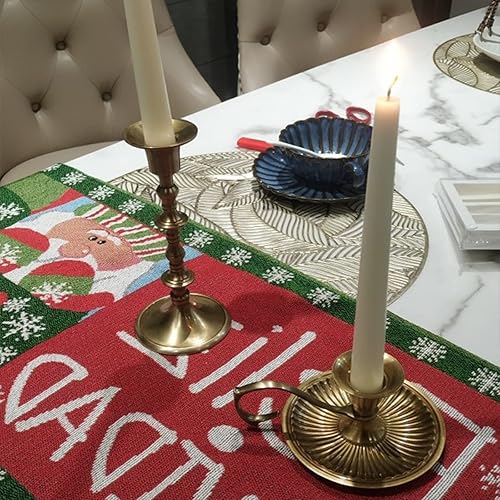 Miniatura 3 de DFDG Artículos decorativos de Navidad de tela de punto bandera creatividad mantel de Navidad triángulo de 137 x 708 pulgadas