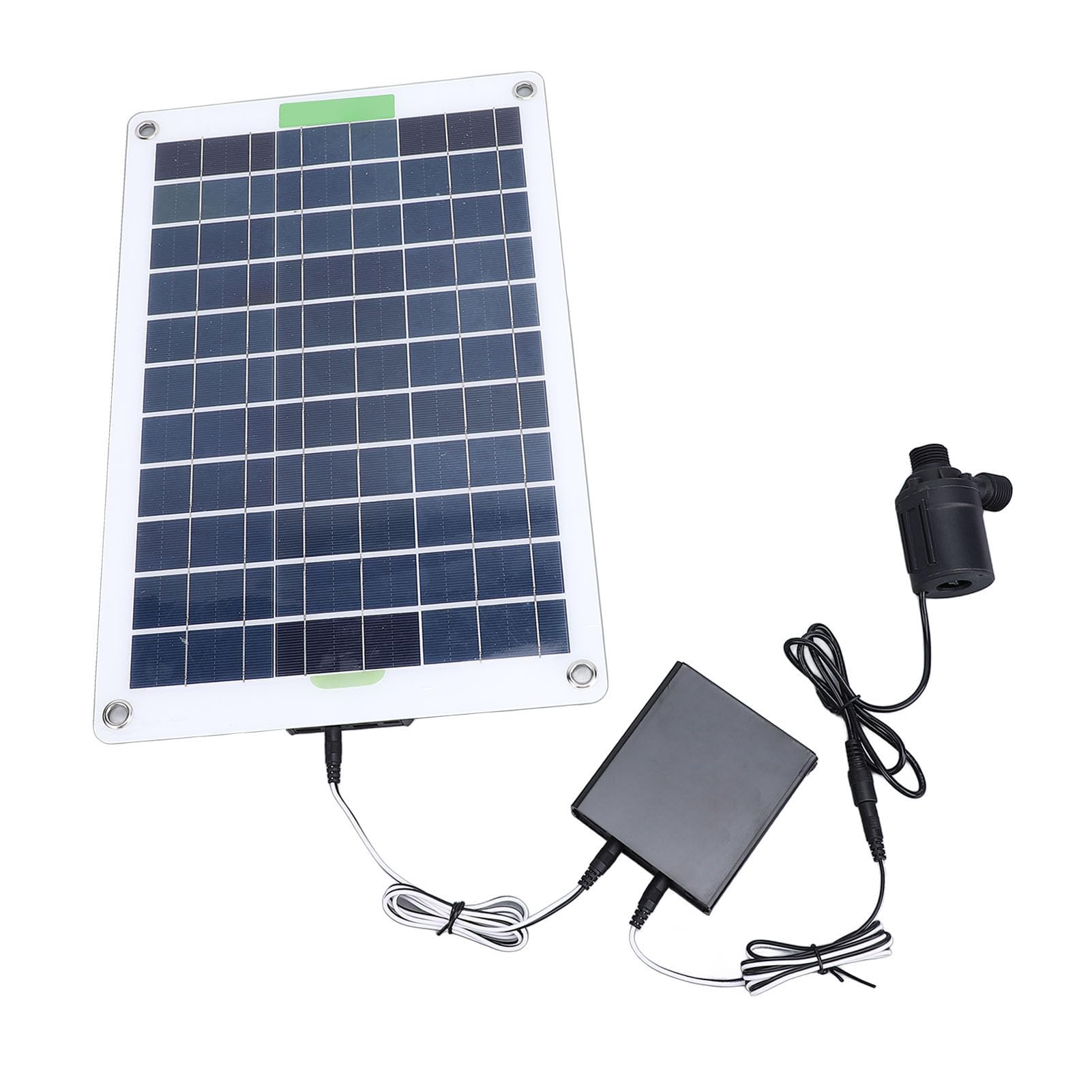 Pompa ad acqua solare da 100 W, pompa a fontana solare con testa da 16,4 piedi con scatola di accumulo di energia 42x27 cm / 16,5x10,6 pollici Movimento dell'acqua alimentato dal