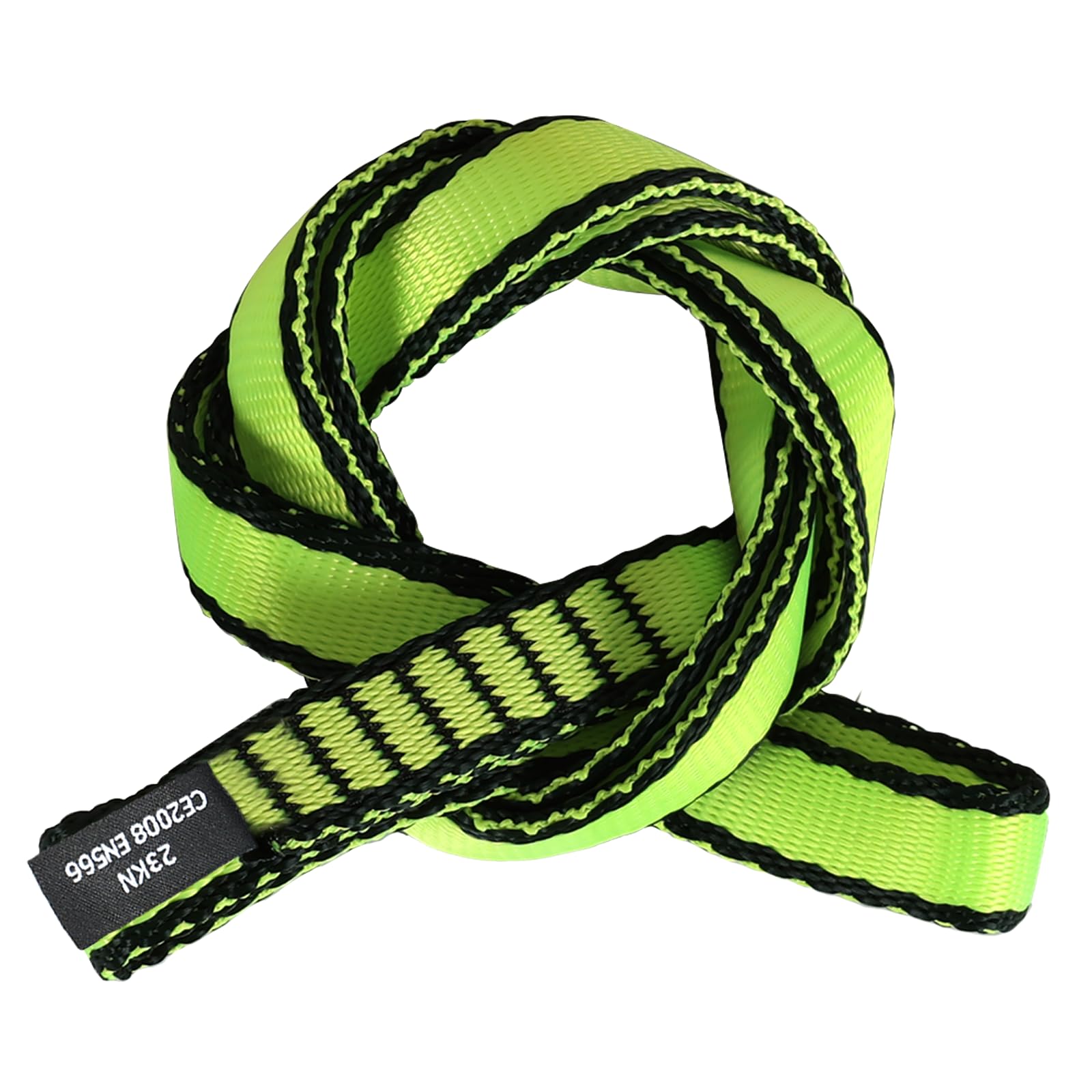 18MM Nylonband Multifunktions-Schlaufe mit 23KN Tragkraft – Hochfeste Bandschlaufe für Outdoor-Sport, Fitness, Yoga-Hängematten und mehr,Grün（60 cm / 24 Zoll | Pck 1）