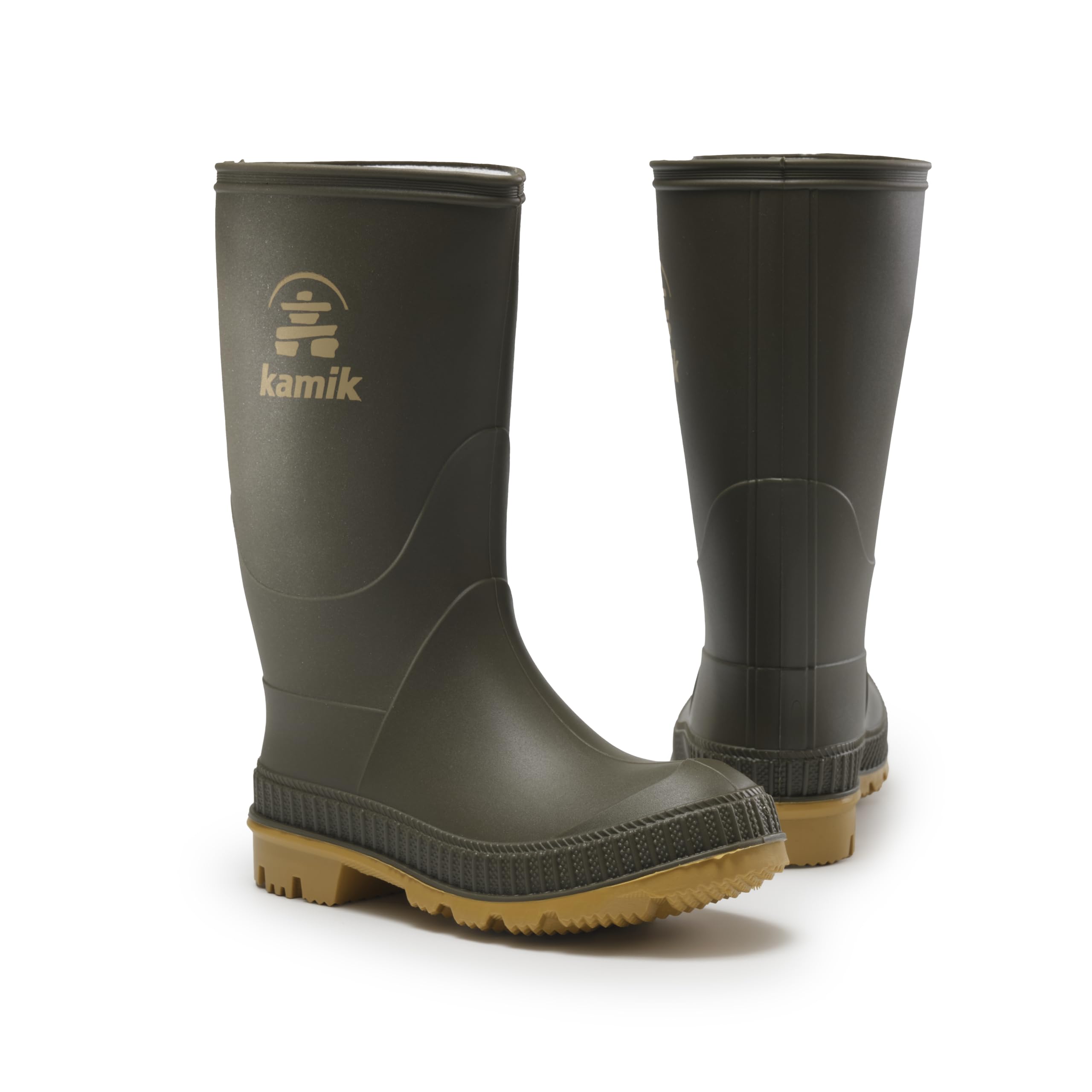 Kamik Unisex dziecięce kalosze Stomp, zielony - Zielony oliwkowy olej - 36 EU