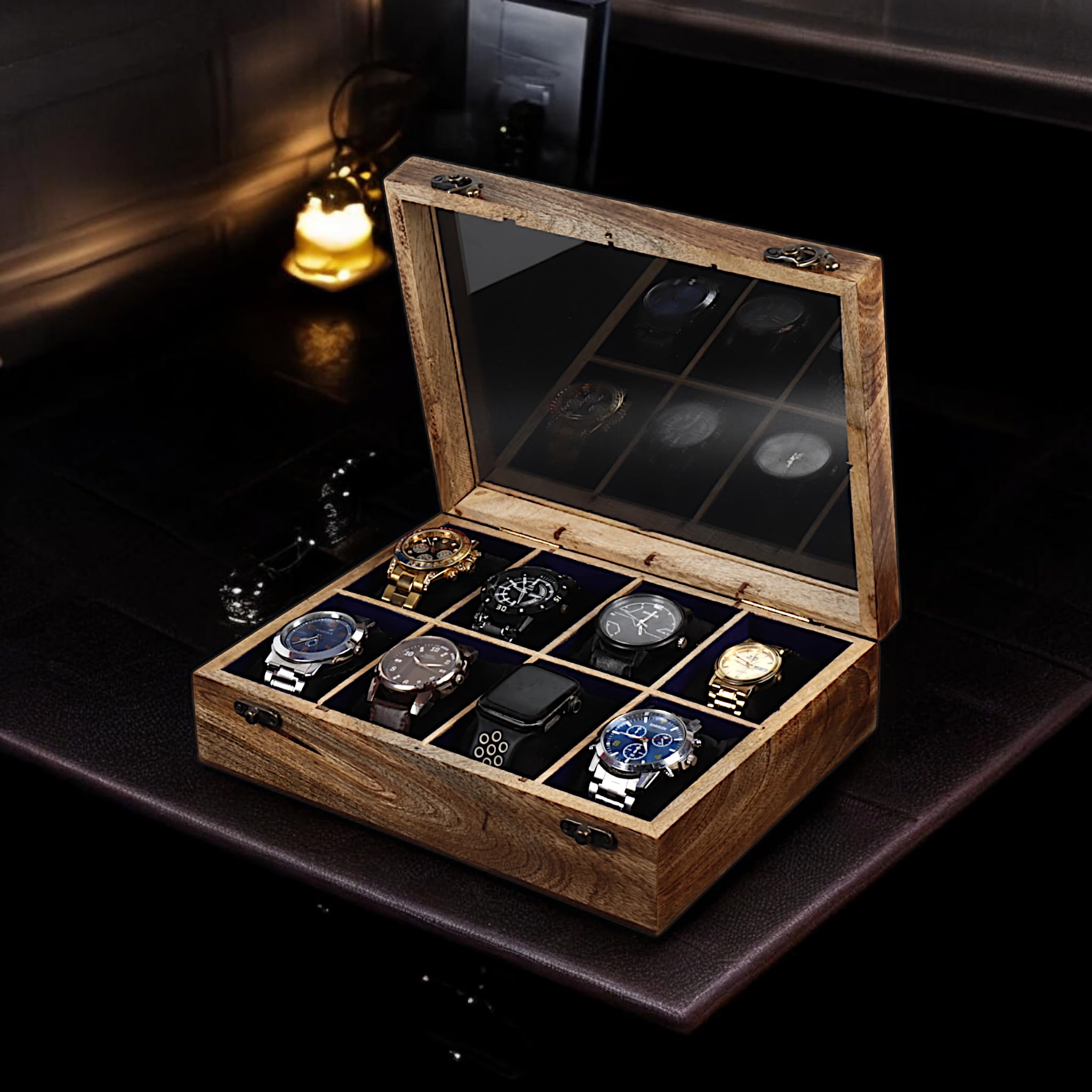 UNION ARTITION ARTS Watch storage Box For Men, Wooden Watch Box, Watch Case Organizer For Men Custom, Christmas, Anniversary, Valentine;s Day, Fathers Day (Natural wood, 8 slot, off-white) (B0CSZD7HQN) Amazon Price History, Amazon Price Tracker