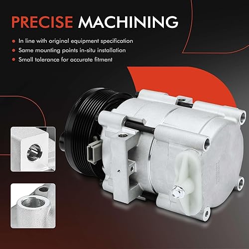 Miniatura 5 de A-Premium Compresor de aire acondicionado con embrague compatible con Ford Crown Victoria 1992 y Lincoln Town Car 1991-1993 y Mercury Grand Marquis