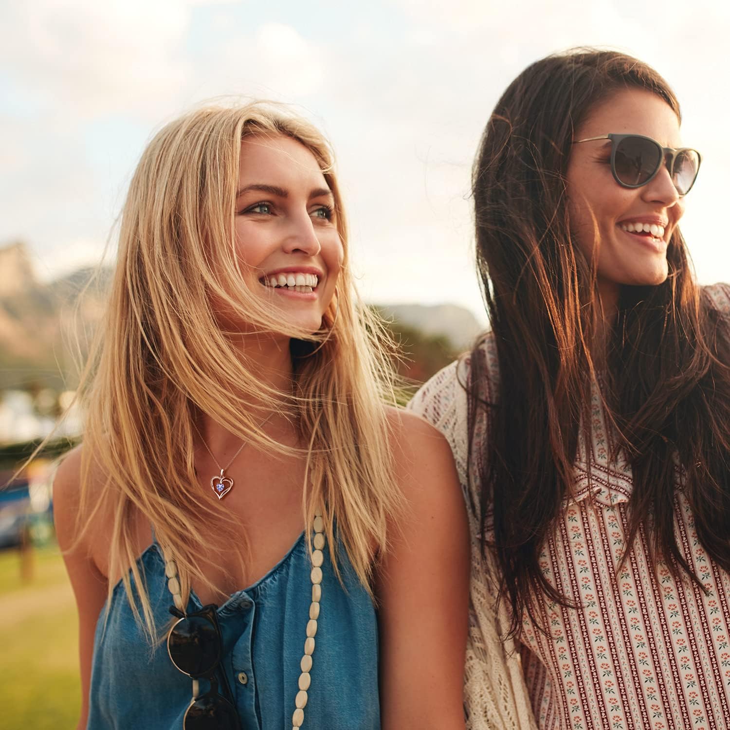 925 Sterling Silver Heart Necklace for Women Birthstone Necklace Silver Jewelry for Womens Jewelry Gifts for Women Her Mom - Image 3