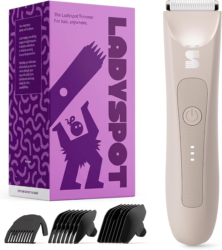 Aparador elétrico LADYSPOT SLIM para virilha, uso seco e molhado, LED, IPX7