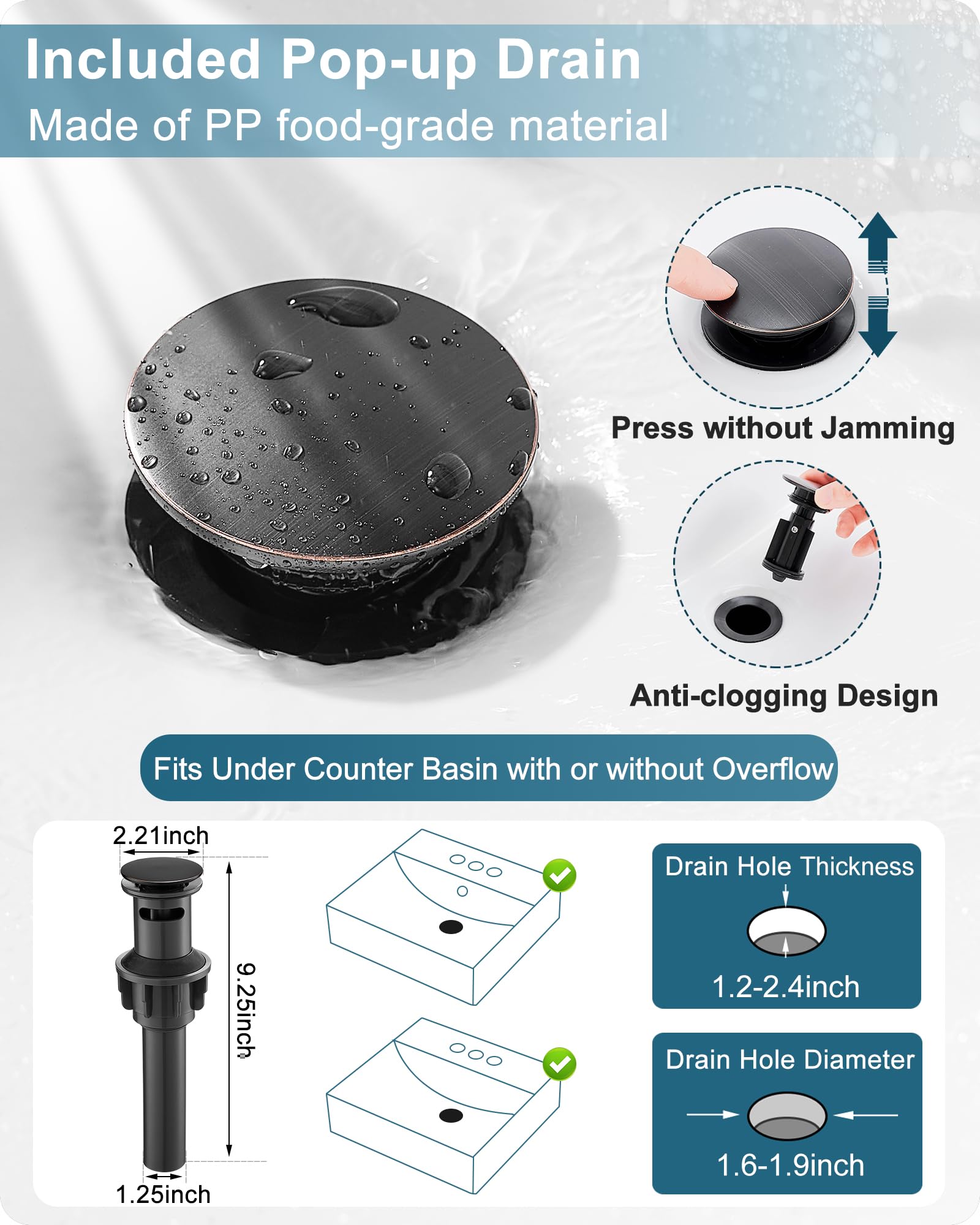 Waterfall Bathroom Faucet Oil Rubbed Bronze Brass 4 Ins Bathroom Faucets One Hole or 3 Hole Single Handle — view 5