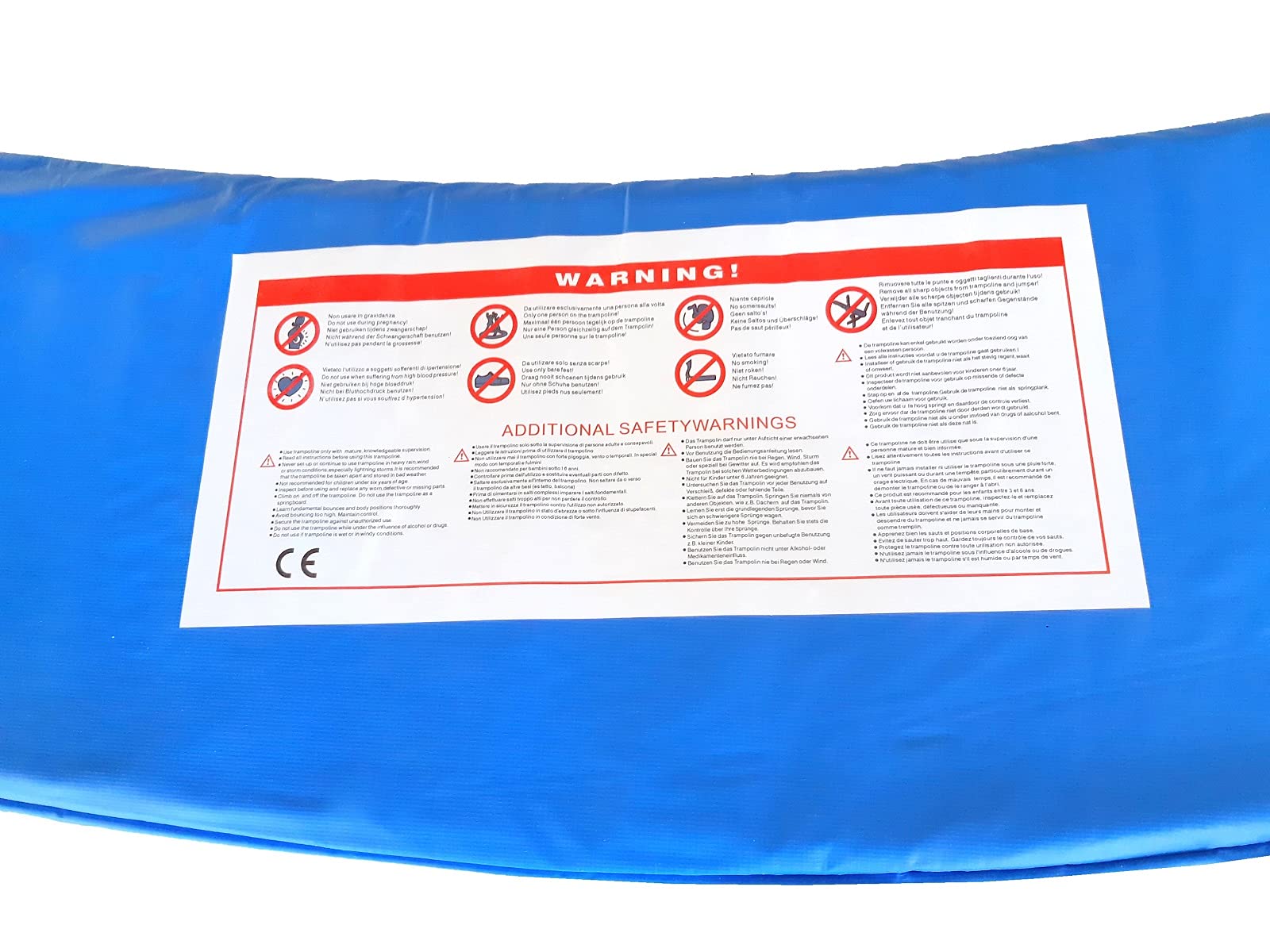 yelloo - Coprimolle per Copertura Bordo Tappeto Elastico (Diametro: 185, 245, 305, 366, 427) Accessori Ricambi per Trampolino Elastico, Certificato CE TUV GS