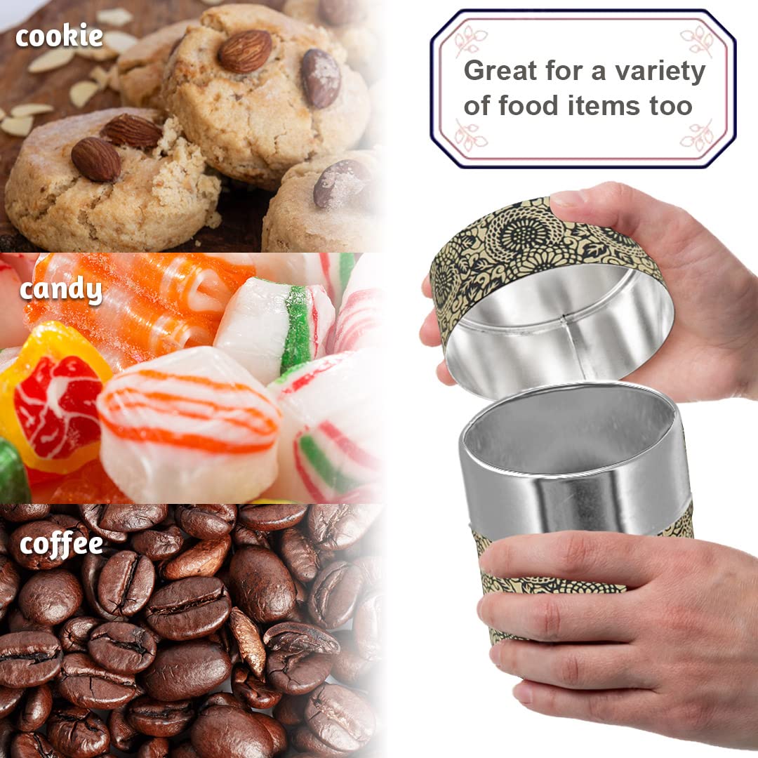 WEKADRIN Japanische Teedose Metall - Luftdichte Aufbewahrung Für Tee & Süßigkeiten