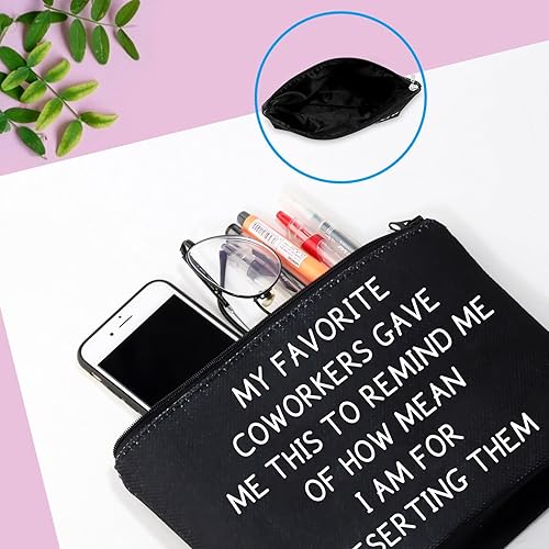 Miniatura 6 de GJTIM Coworker Moving Away Gift Work Friend Leaving Farewell Gift Work Bestie Makeup Bag