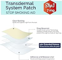 Vista 4 de Parches para dejar de fumar Paso 3, Paso 3 para dejar de fumar, 7 mg entregados durante 24 horas, ayuda para fumar para ayudar a dejar de fumar 30