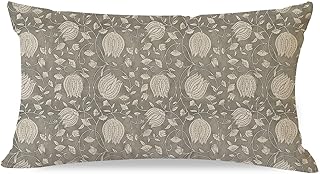 Vintage Floral Block Print Lumbar Decorative Throw Pillow Cover 12x20 Inch Green Outdoor Cottage Spring Summer Decor Cozy Cushion Cases Country Decorations for Home Room Couch - Buy now