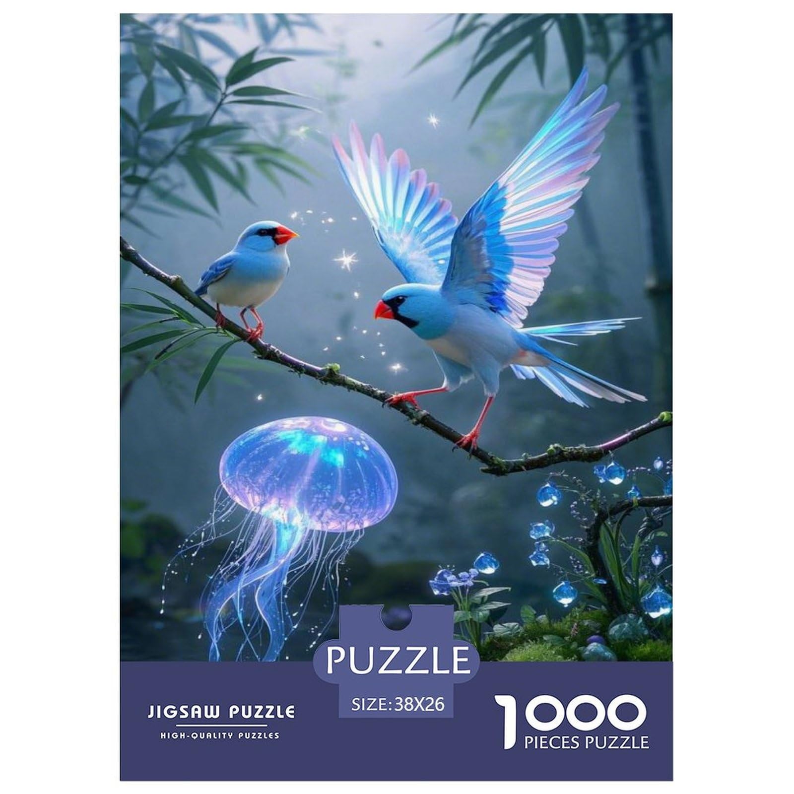 Puzzle Java Sparrow 1000 Piece Challenge Toy for Adults,Bamboo Grove Impossible Jigsaw Puzzles 1000 Piece Educational Game 38x26cm/1000pcs