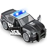Police Car Toys for Boys 3-5 4-8 With 3 Different Flashing Lights & Sound, Side Doors Open Friction-Powered Wheels Pursuit Rescue Vehicle Light Up Toy Car Christmas Birthday Gift 3 4 5 Boy Toys Girl