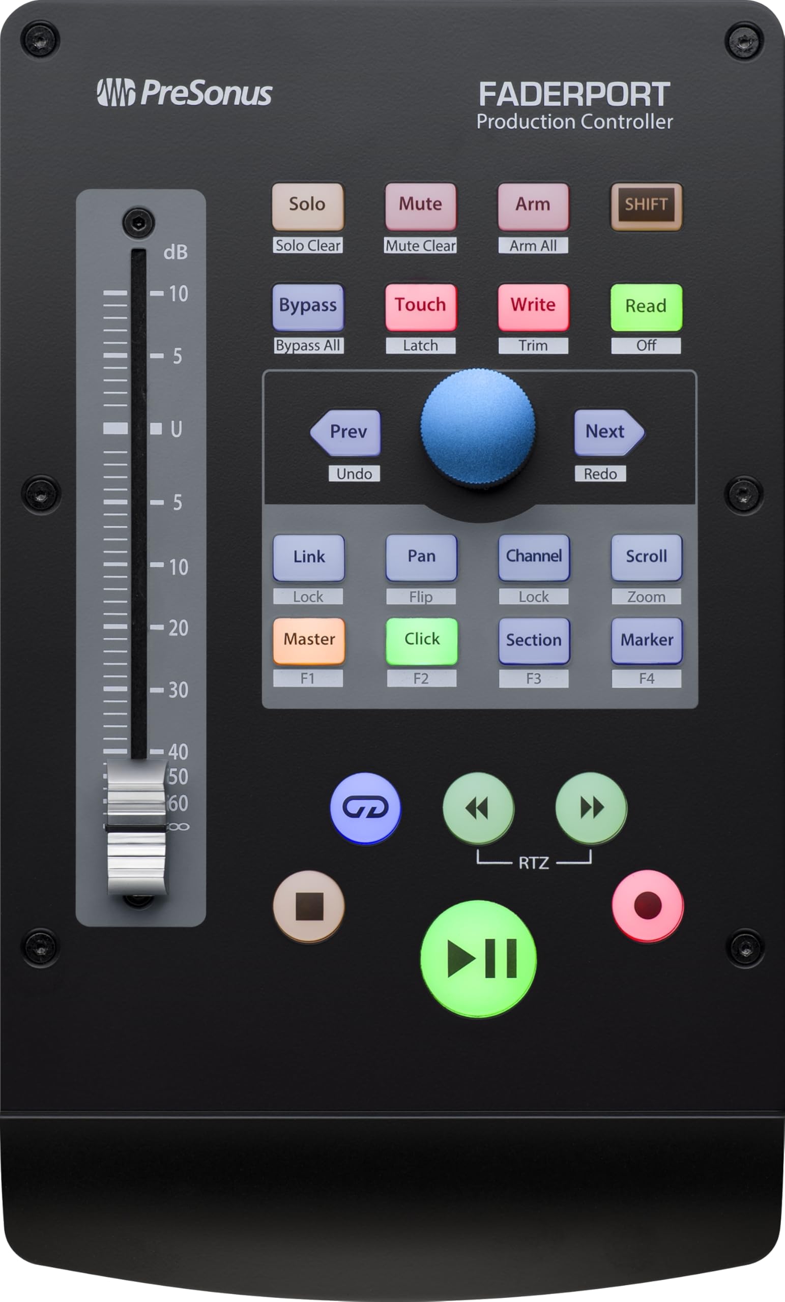 PreSonus FaderPort, Contrôleur de Mixage DAW pour Production Musicale avec Studio One Artist, Ableton Live Lite, Bundle de Logiciels pour Enregistrement, Diffusion et Podcasting