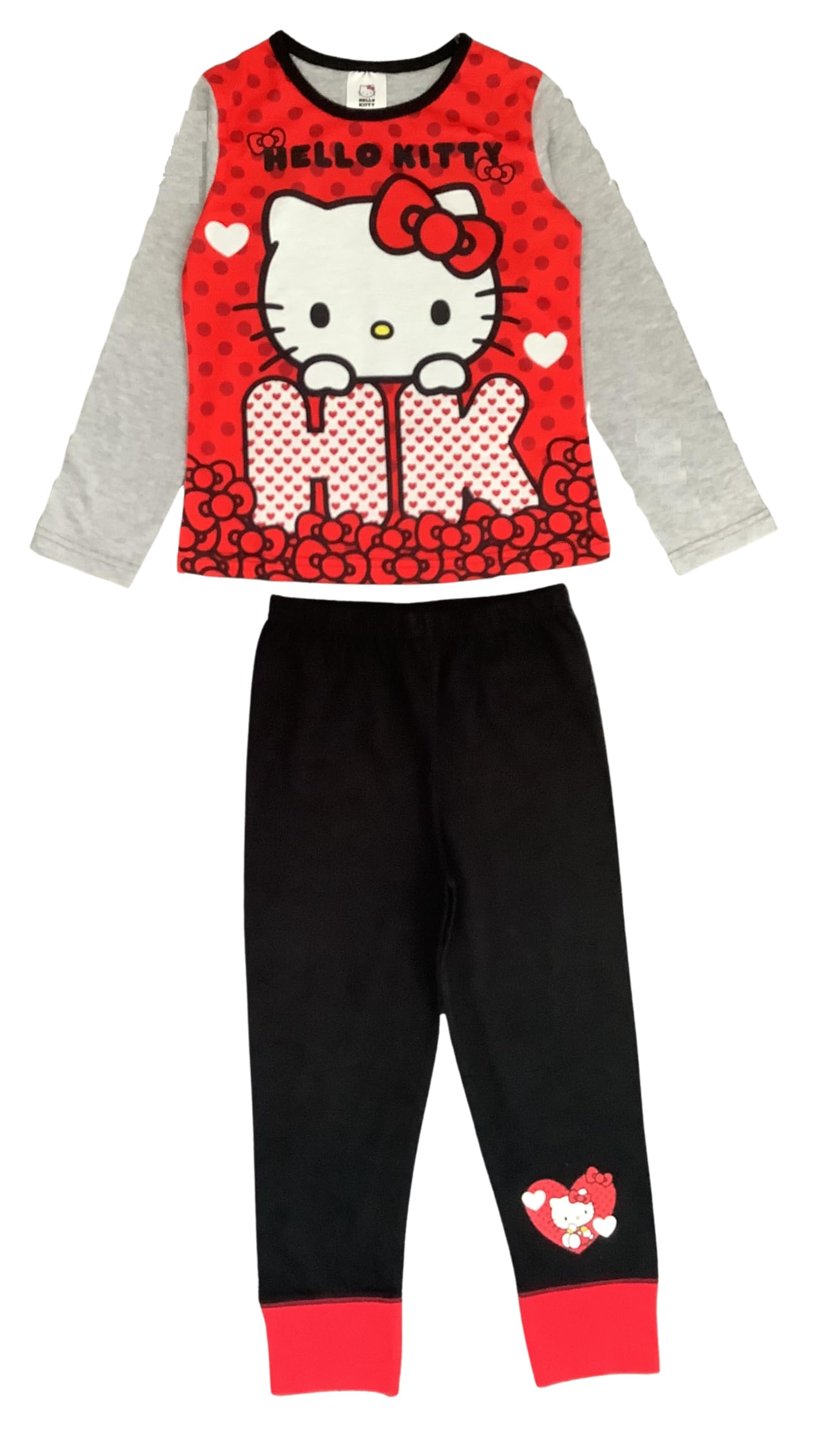 Hello Kitty Girls Pyjamas, 2 Piece Nightwear Set, Multicoloured Age 5-6 Years