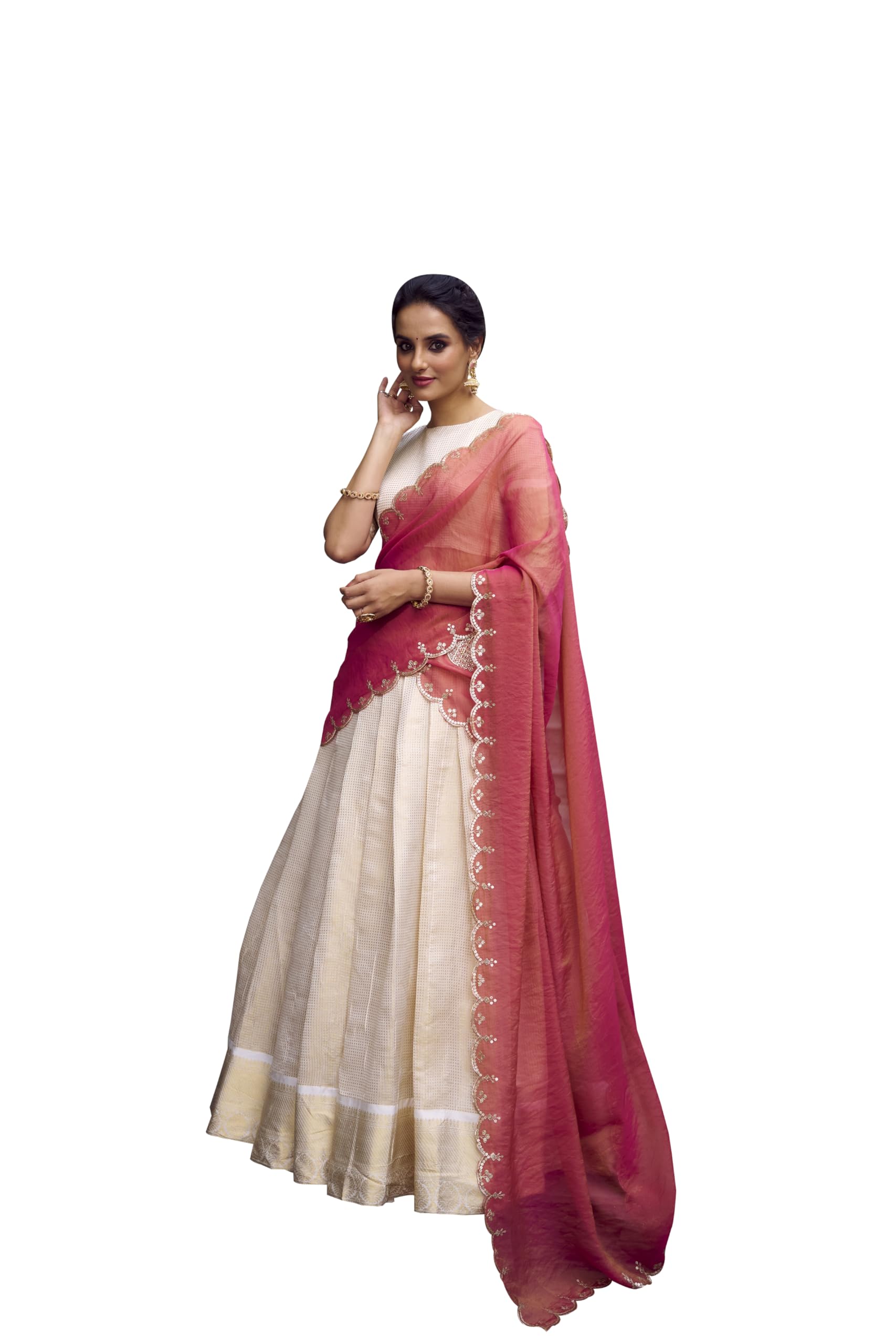 Traditional Vichitra Silk Lehenga Choli Featuring Intricate Zari Work-image-11