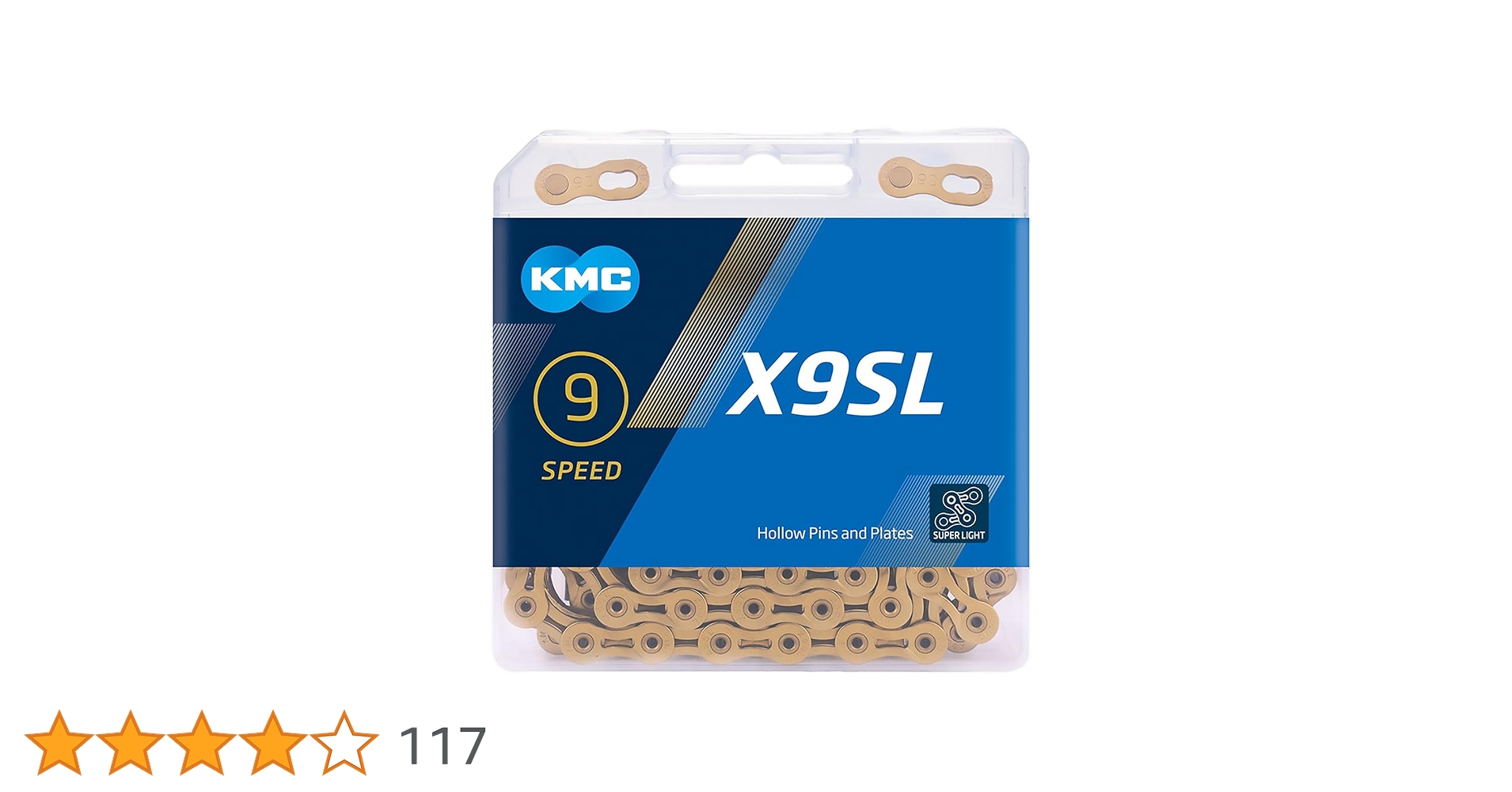 Chain KMC X9 SL Ti-N 114 Links 9V Gold