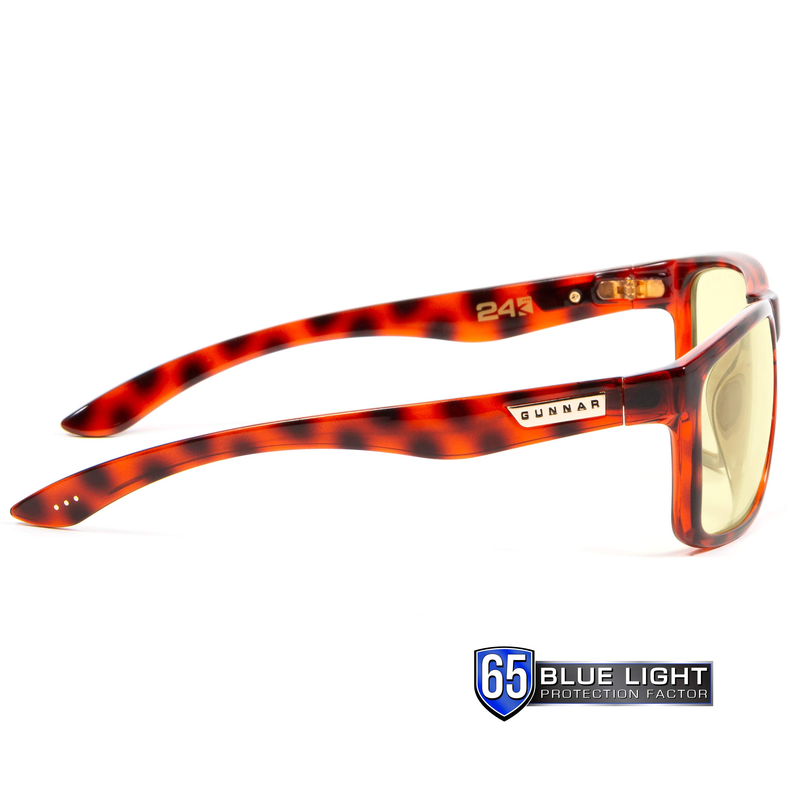 Gunnar Gaming- und Computerbrille - Intercept, Tortoise Rahmen, Amber Linsen - Blaulichtfilter Brille, Premium Blaufilter, UV-Schutz,