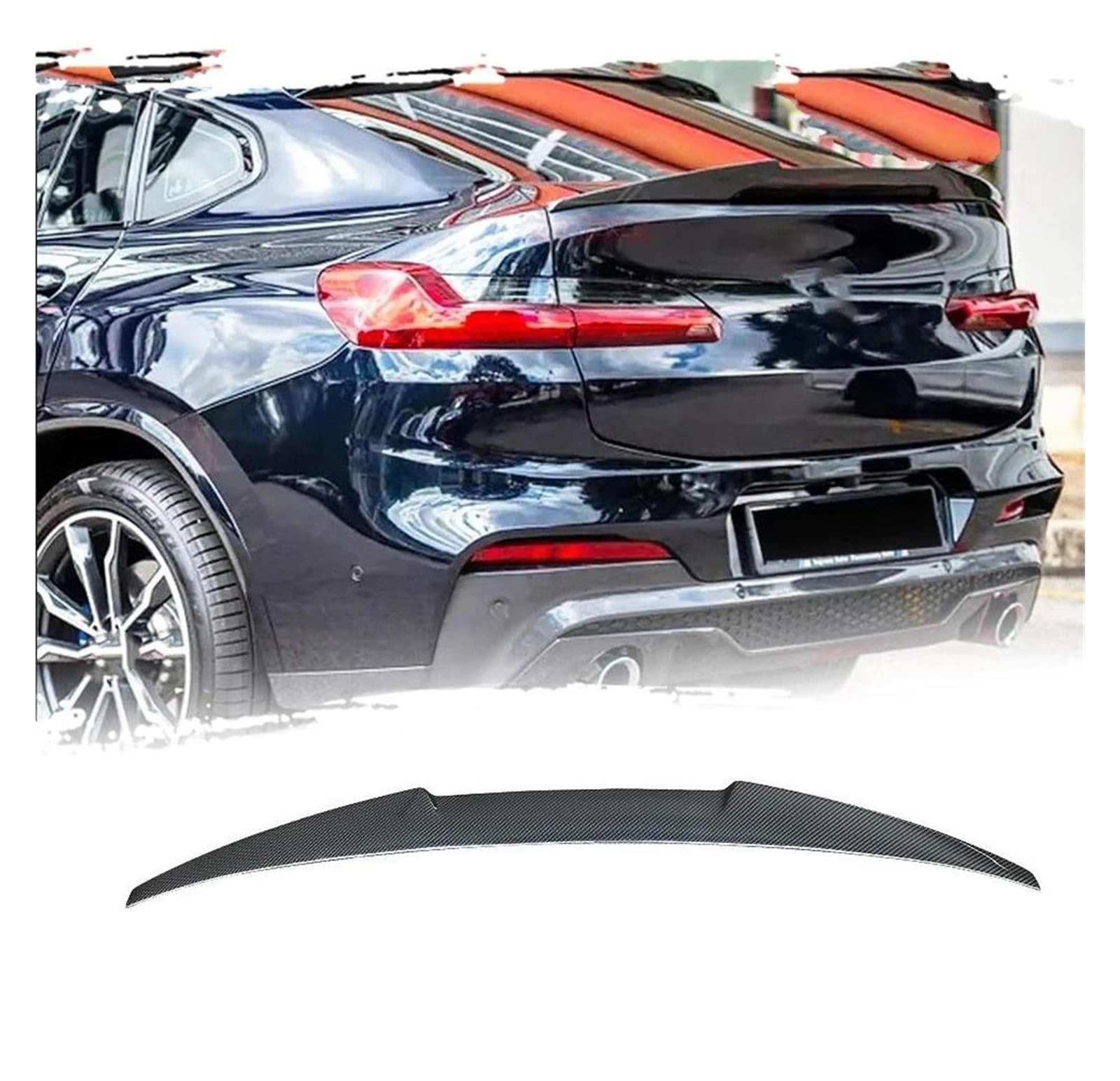 Becquet arrière carbone pour BMW X4 G02 et X4M F98 2019-2020 aileron de coffre