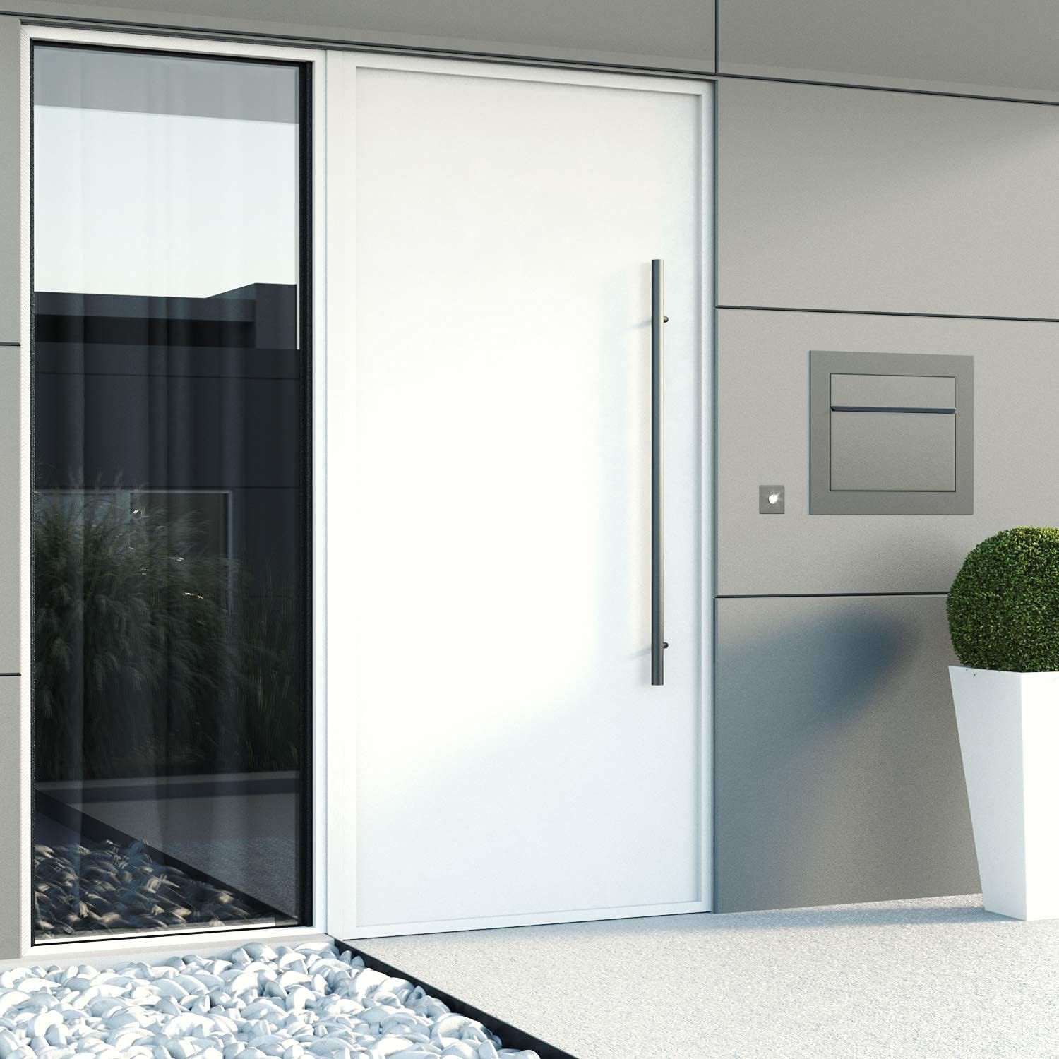 SORA by Bravios - Contemporary, Built-in Designer Mailbox in Stainless Steel