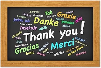 Small World Greetings Multilingual Thank You Cards 24 Count - Blank Inside - A2 Size 5.5" x 4.25" - Teachers, Students, Friends, Family, Customers