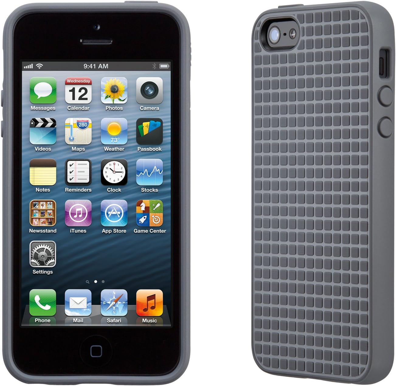 Speck PixelSkin HD Clip-On Case Cover for iPhone 5/5S - Graphite Grey