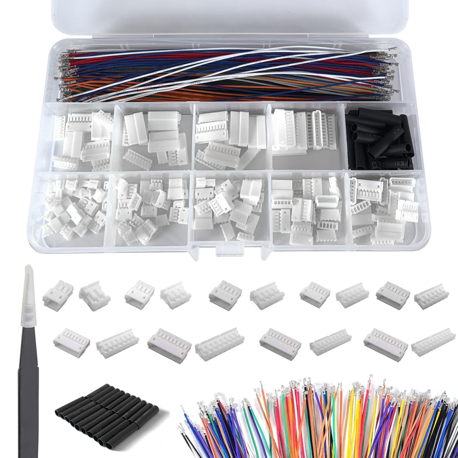 Amazon.com: JST ZH 1.5mm Male Female Connector Kit,2/3/4/5/6/7/8/9