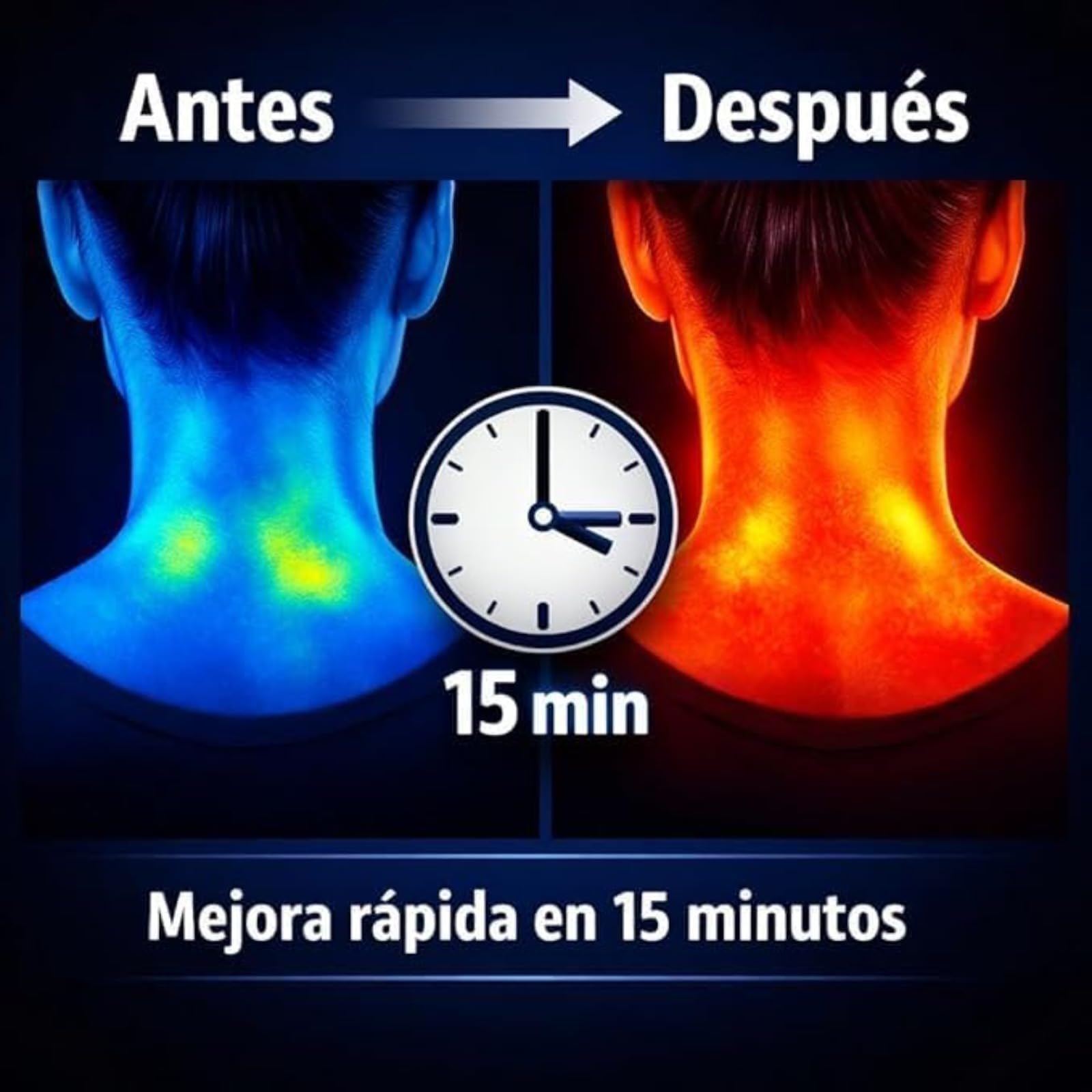Restify Pro Masajeador Cervical Con Cuatro Cabezales De Calor, Alivia Dolor Y Tensión Muscular, Apagado Automático 15 Min, Diseño Portátil, Ideal Para Hogar, Oficina Y Viajes. (1 Pcs)