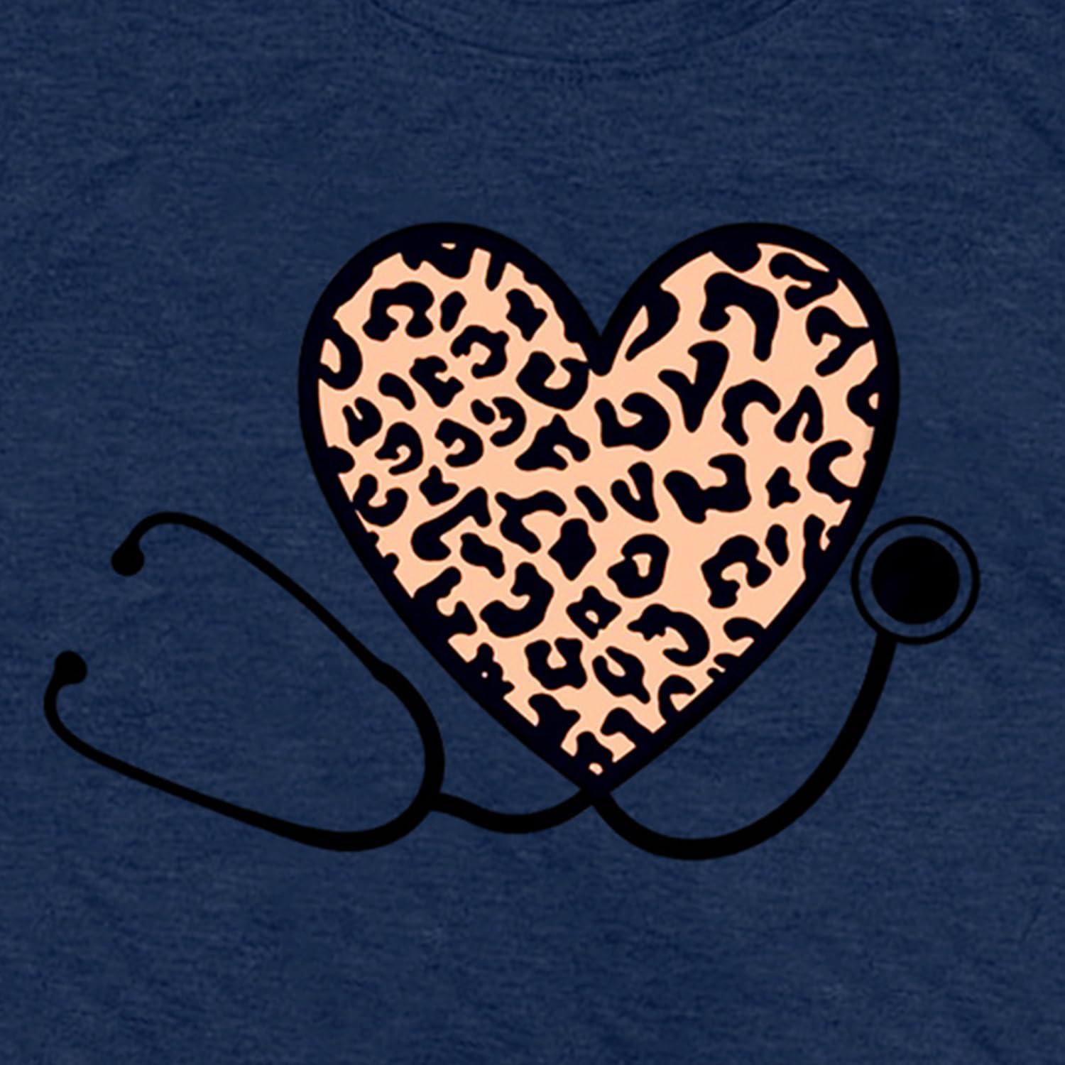 Nurse Shirts for Women School Nurse Stethoscope Heart Print Tshirt Nursing Week Tee Tops - Image 6