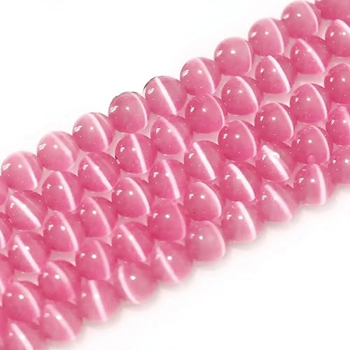 Miniatura 8 de Cuentas de piedra lunar de ojo de gato - Azul aguamarina  0.315 in Aqua Blue 0.315 in