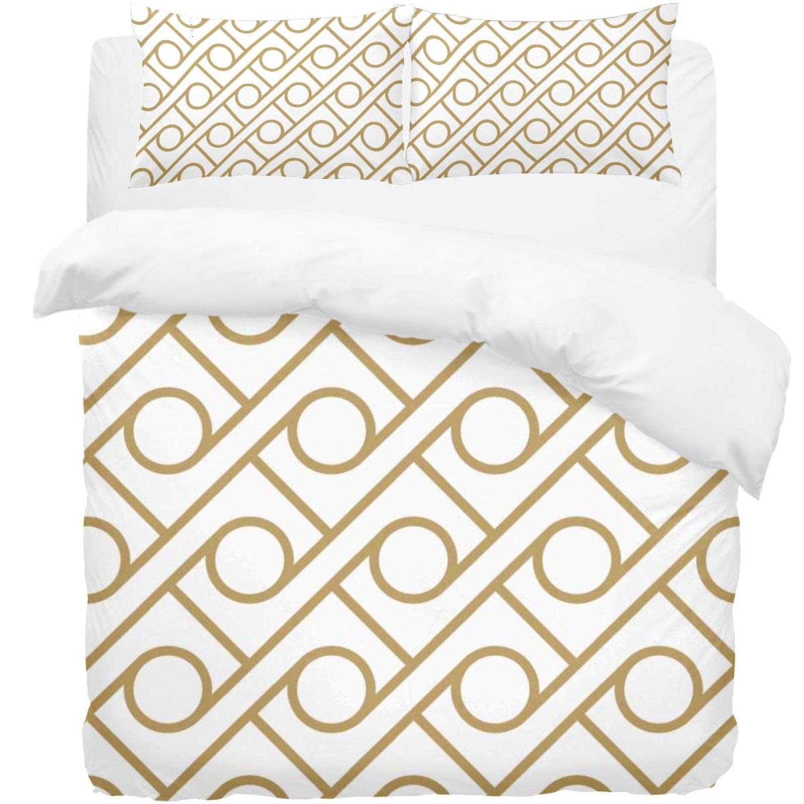 Parure de lit moderne housse de couette 2 taies d'oreiller chaude