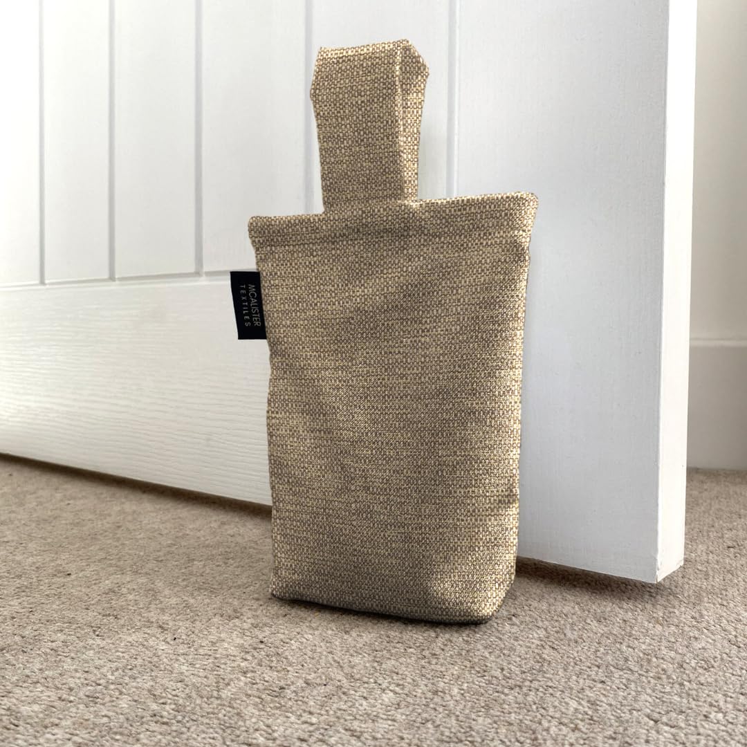 McAlister Textiles Milan Unfilled Fabric Door Stop Bag 21cm x17cm in Mocha
