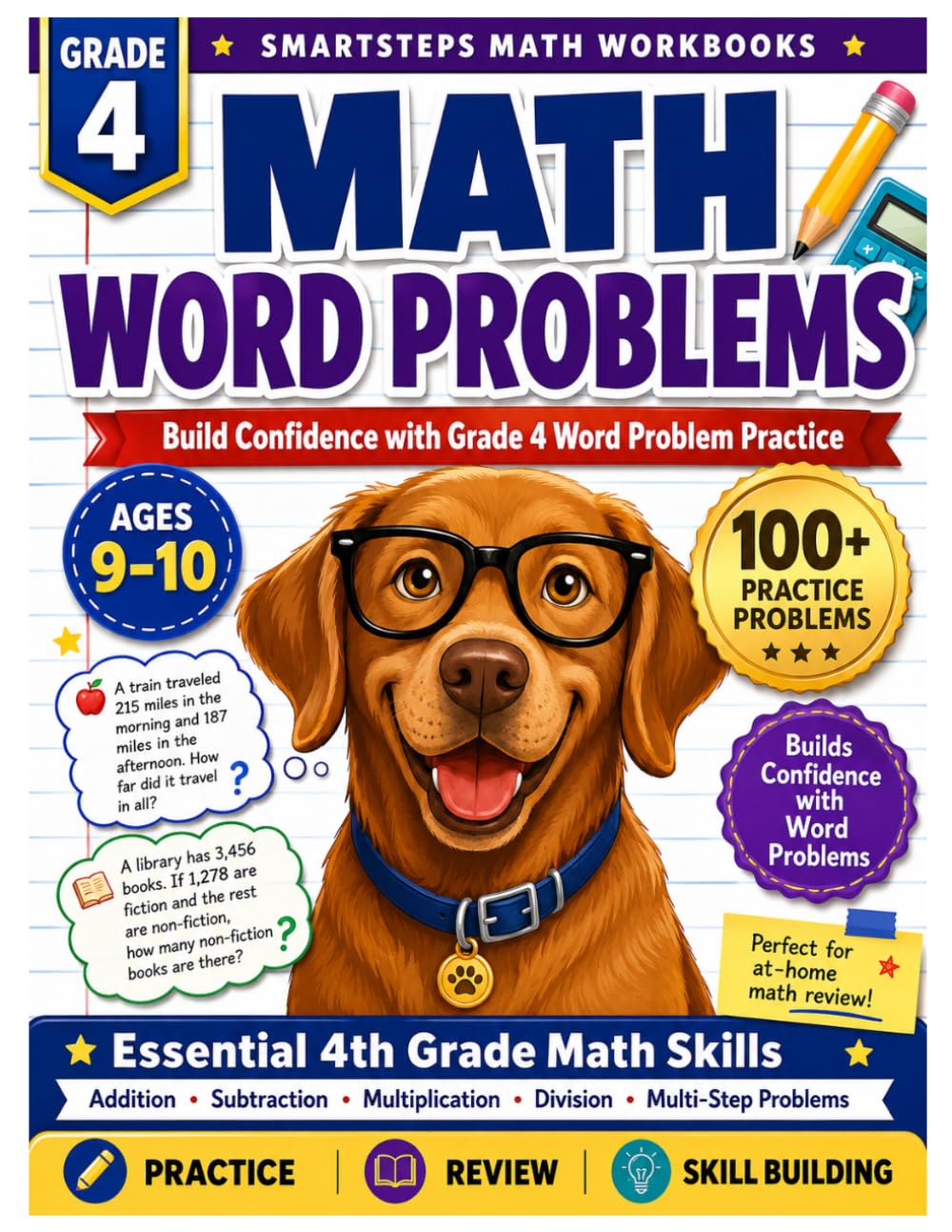 4th Grade Math Word Problems Workbook: Build Confidence Addition & Subtraction