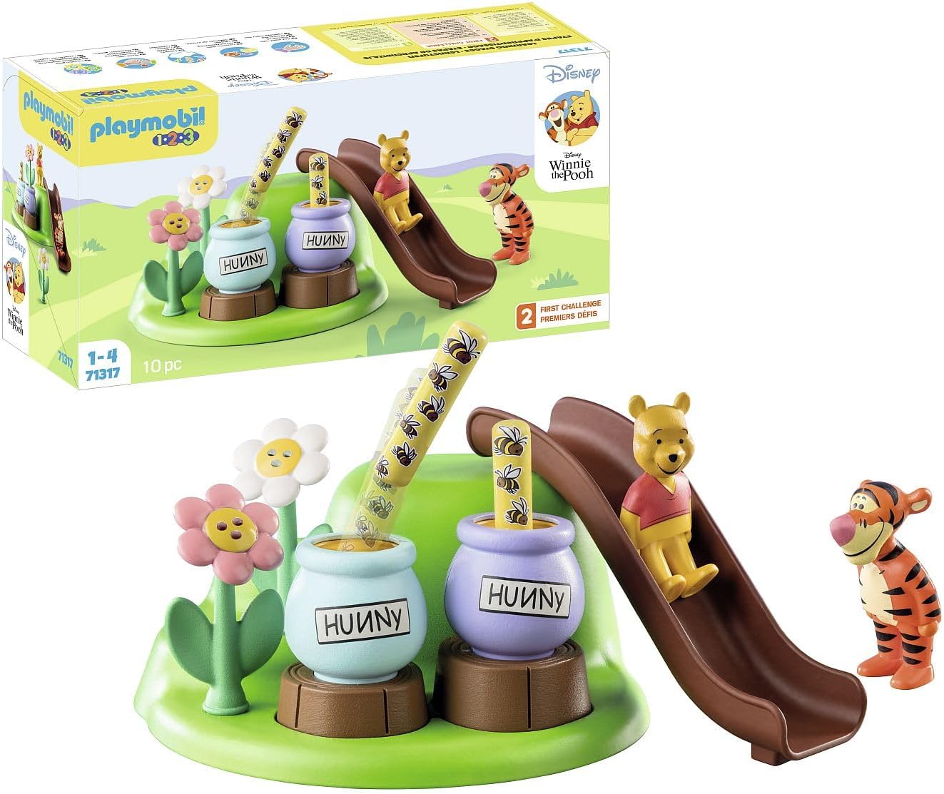 Playmobil 71317 1.2.3 & Disney: Winnie l'ourson et Tigrou avec Jardin d'abeilles - avec 