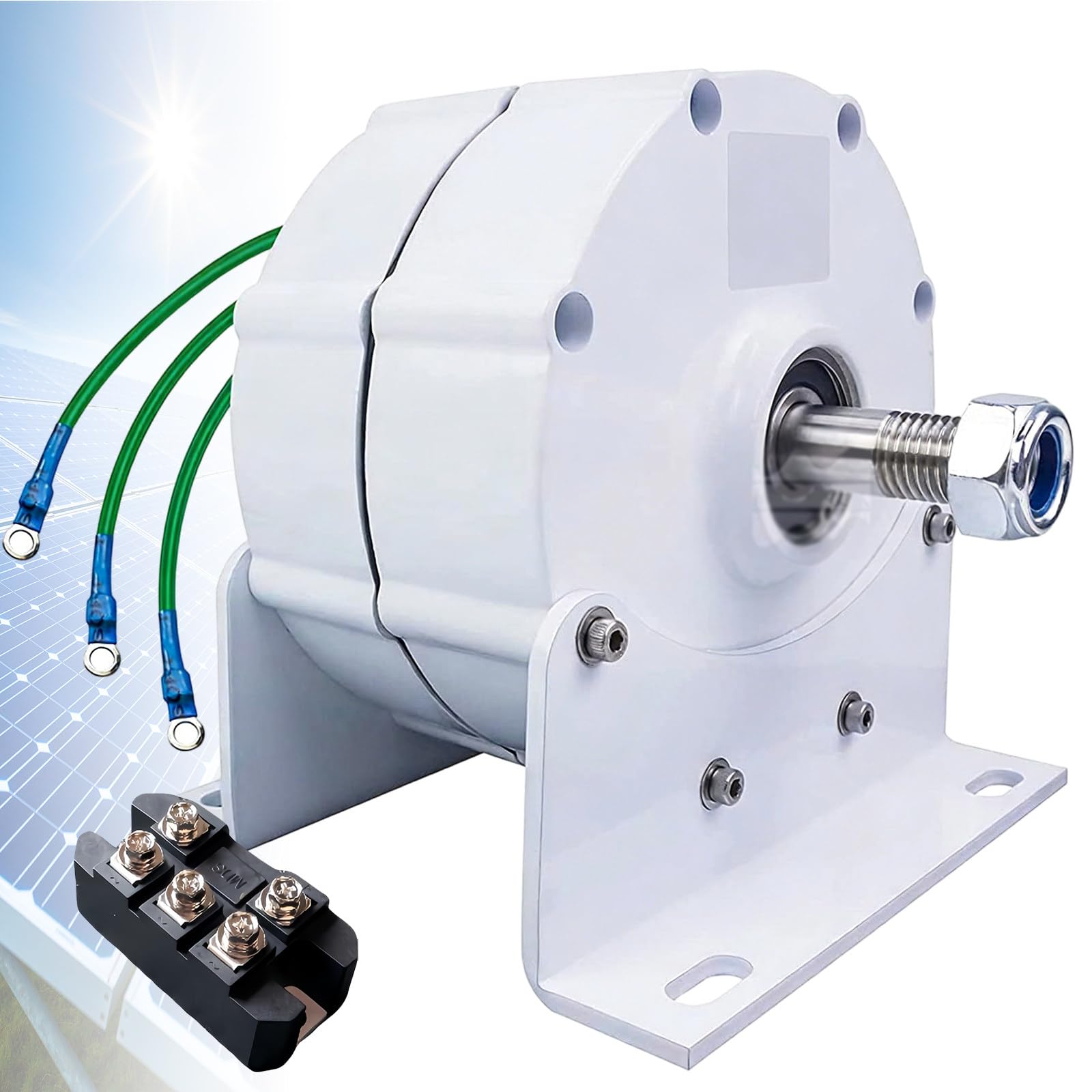Motore sincrono CA trifase, generatore a bassa velocità del vento da 600 W con raddrizzatore per mulino a vento in fattoria domestica, controller per turbina eolica/acqua, 48 V