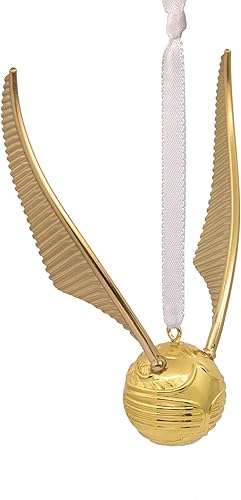 Miniatura 2 de Hallmark Adorno de Navidad de metal de Snitch dorado de Harry Potter de primera calidad 2018