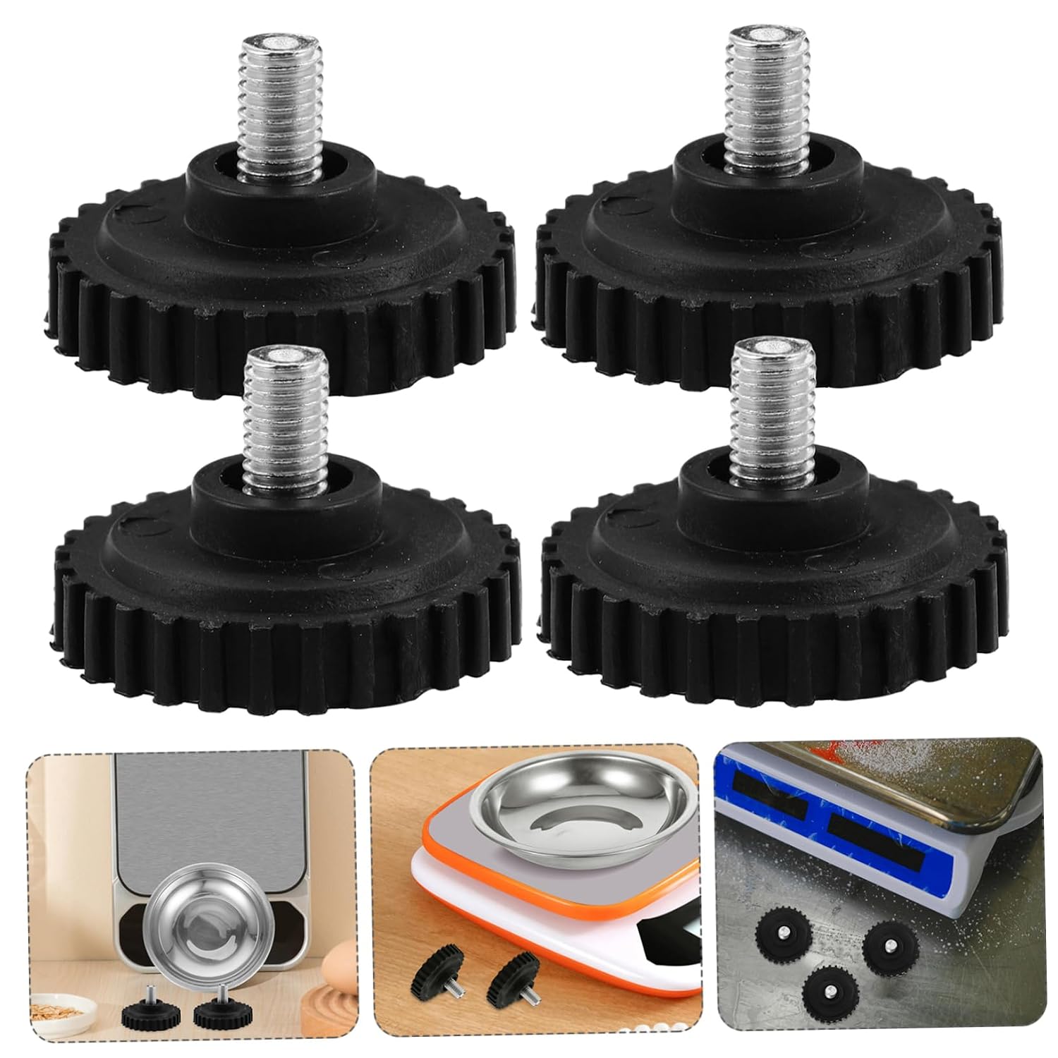 4pcs Rubber Feet Replacement for Kitchen Digital Scale - Bumpers Screws Easy Installation for Pocket Cooking Scale Compatible Various Models